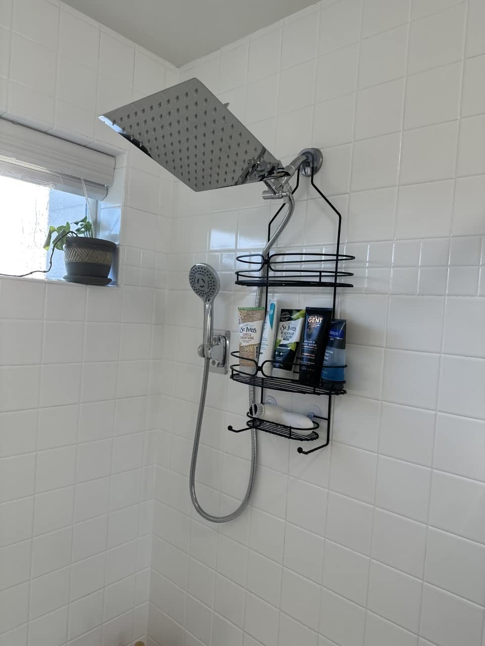 Shower Head Combo, 10 Inch High Pressure Rain Shower Head with 11 in Adjustable Extension Arm and 5 Settings Handheld, Powerful Shower Spray Against Low Pressure Water with Long Hose customer photo 1
