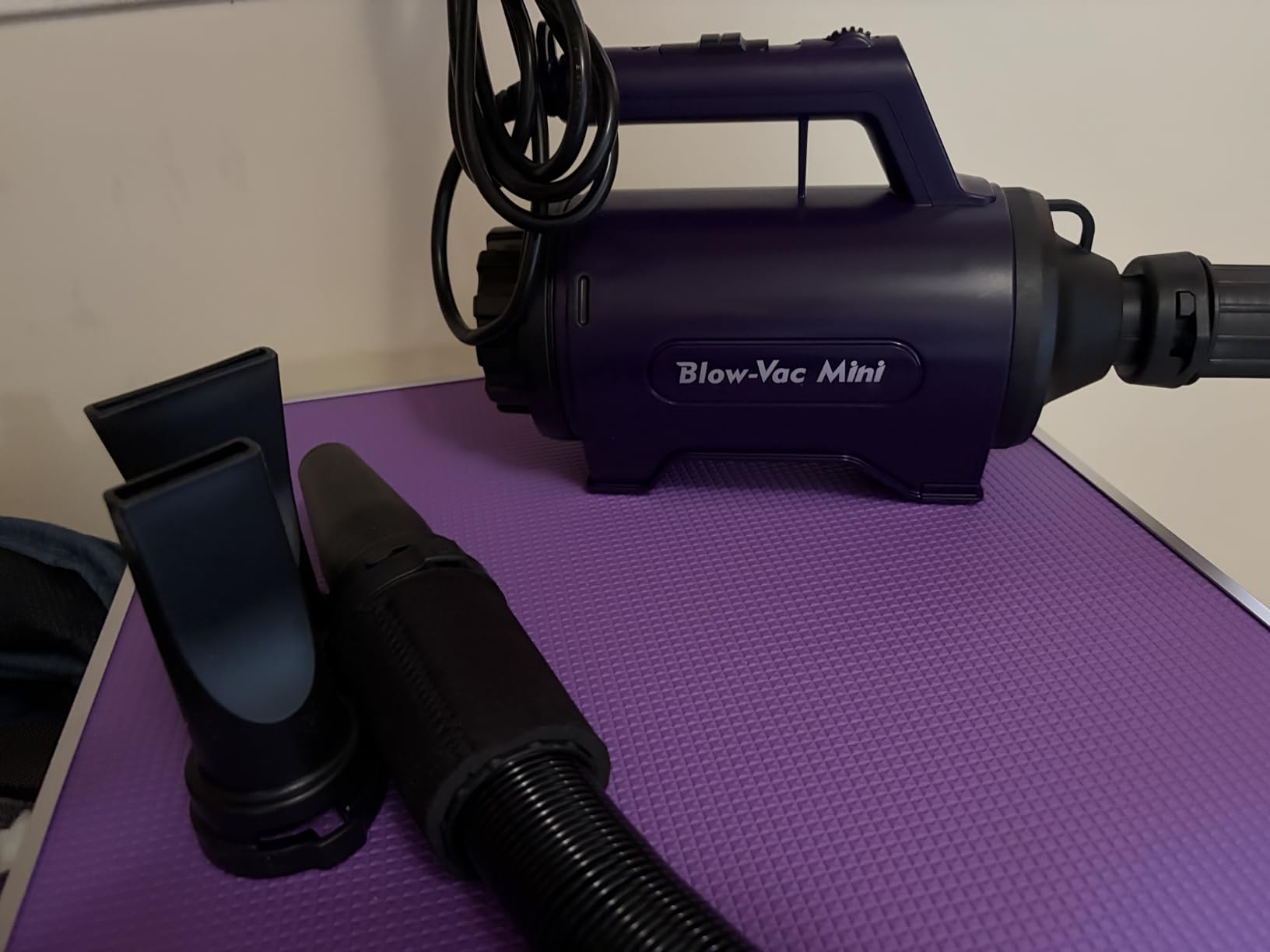 Dog Dryer High Velocity Professional Dog/Pet Grooming Force Hair Dryer/Blower (Purple Sherbao SMD-06P) customer photo 2