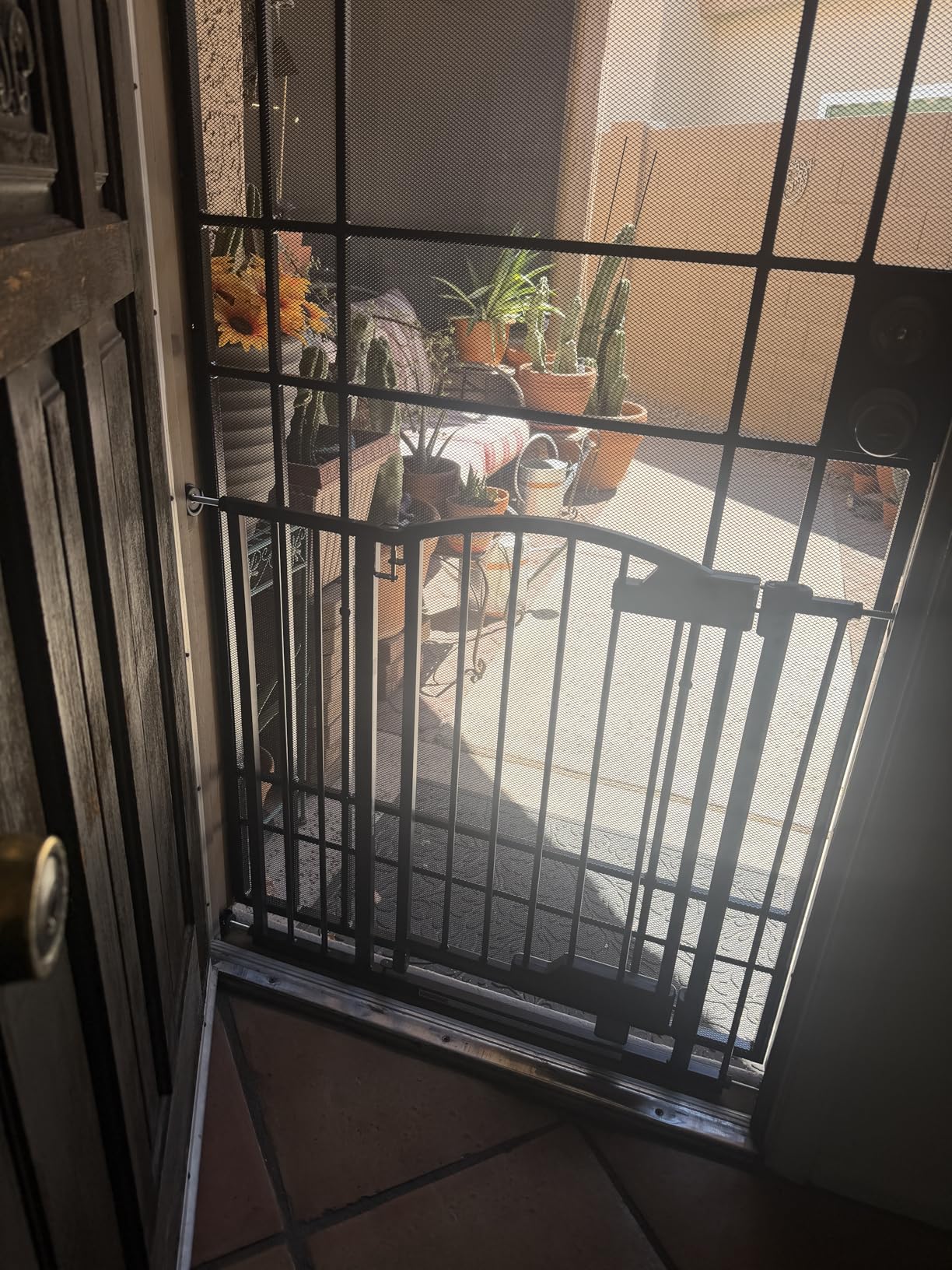 Ingenuity Multi-Use Decorative Extra Tall Walk-Thru Baby Gate, Fits Openings 28.5-48 Inch, Black Metal, for Doorways and Stairways, 36