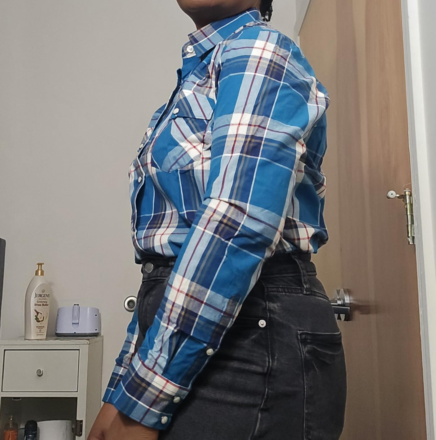 Western Shirts for Women Cotton Long Sleeve Shirts with Snap Buttons Plaid customer photo 2