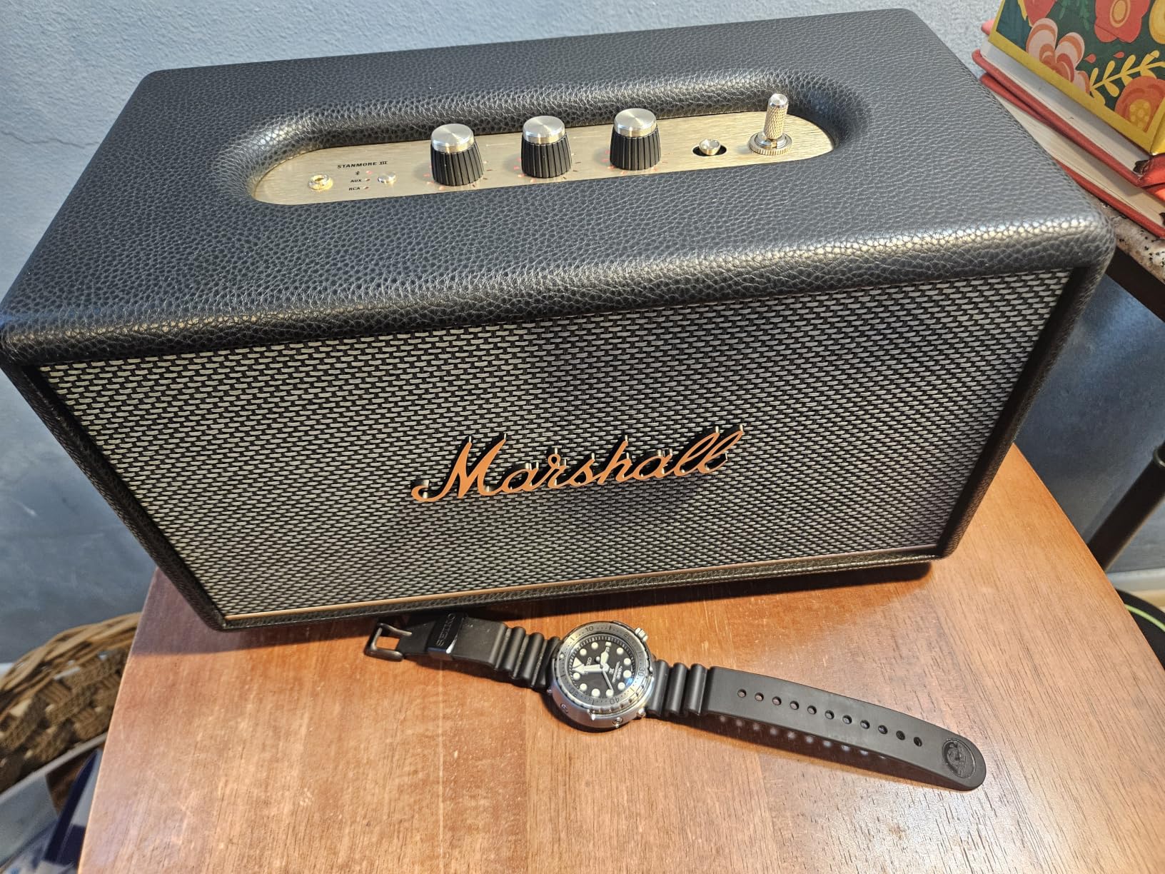 Marshall Stanmore III Bluetooth Home Speaker - Loud Stereo Sound with Bass and Treble Controls | Plug-in Powered | Record Player Compatible | RCA and 3.5mm Aux Inputs - Cream customer photo 2