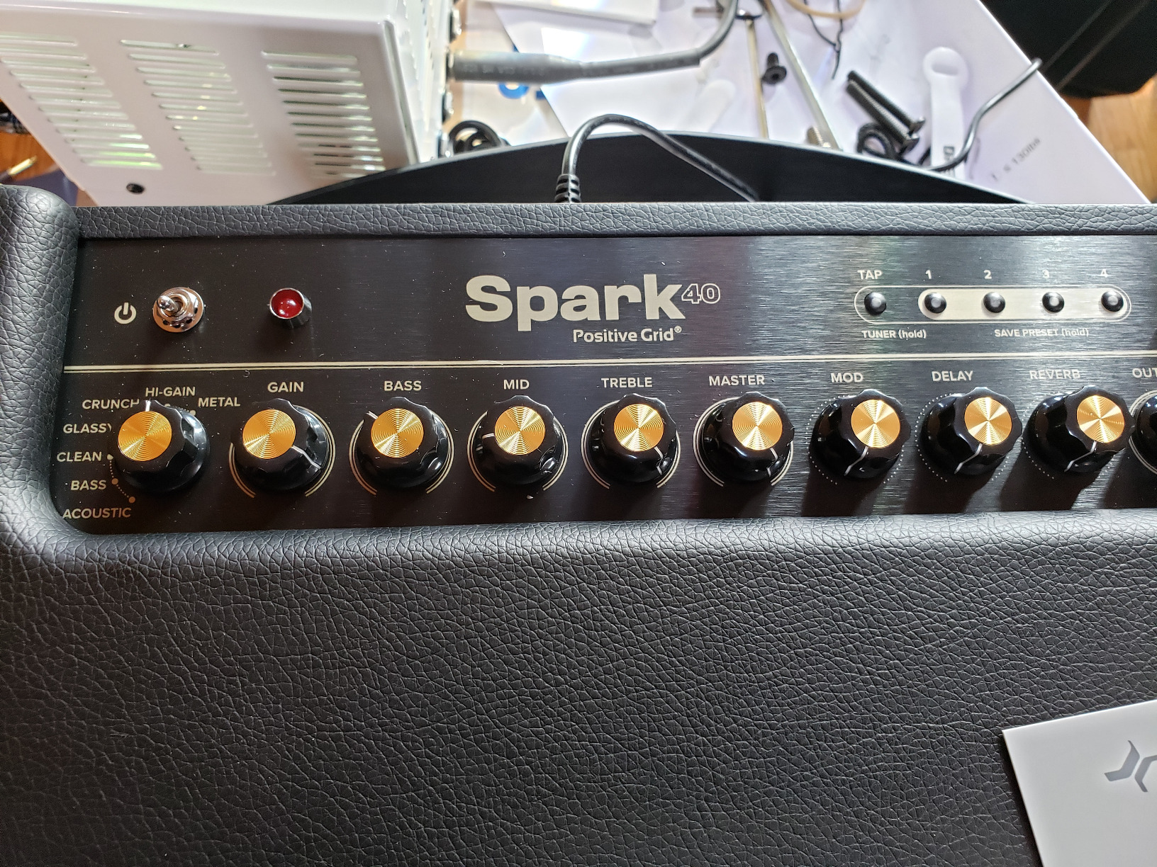 Positive Grid Spark Pearl Guitar Amplifier Electric, Bass and Acoustic Guitar 40-Watt Combo Practice Amp with Spark Mobile App (Pearl) customer photo 2