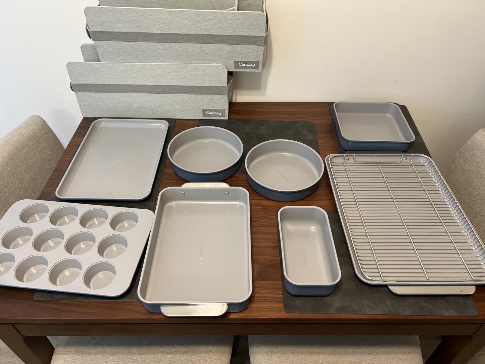 Caraway Nonstick Ceramic Bakeware Set (11 Pieces) - Baking Sheets, Assorted Baking Pans, Cooling Rack, & Storage - Aluminized Steel Body - Non Toxic, PTFE & PFOA Free - Cream customer photo 1