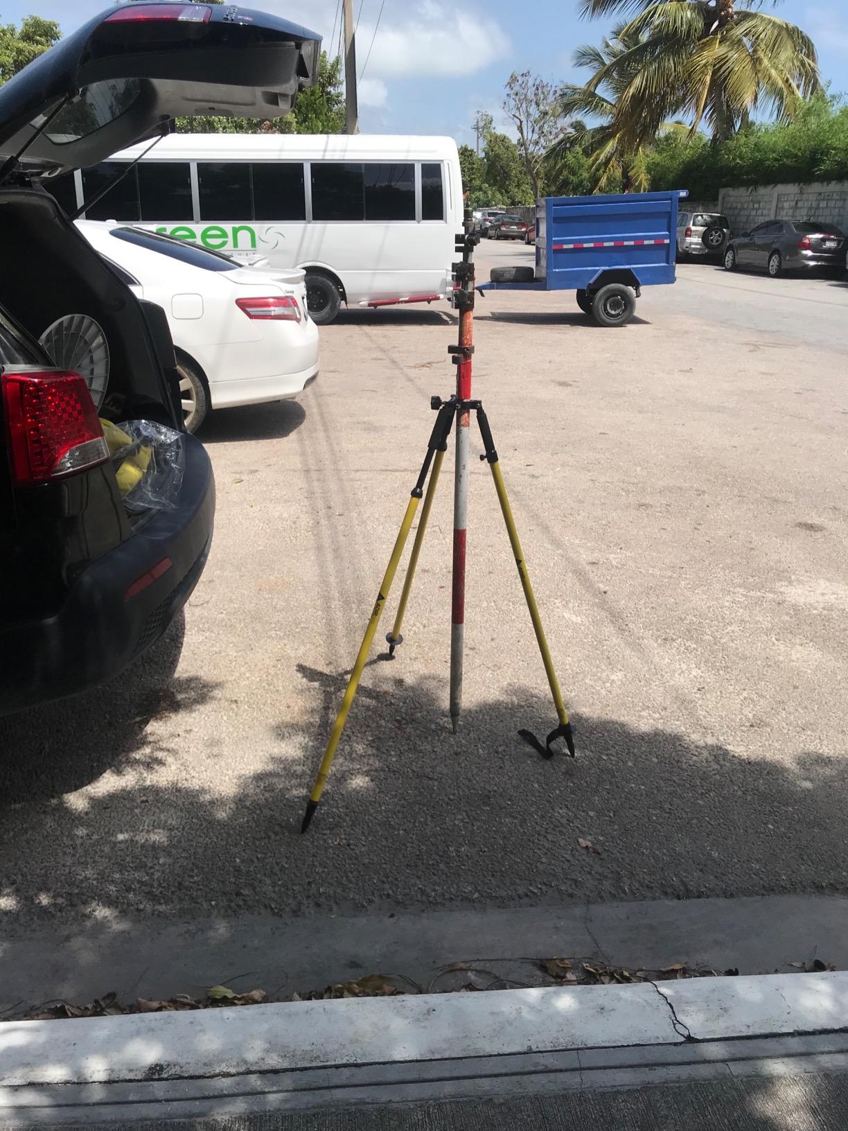 Prism Pole Tripod - Aluminum Range Pole Tripod - Use for Survey Pole, Rover Rod, GPS Pole, Leveling Staff - GNSS RTK Rod Stand - Survey Equipment for Total Station Surveying (Red) customer photo 1