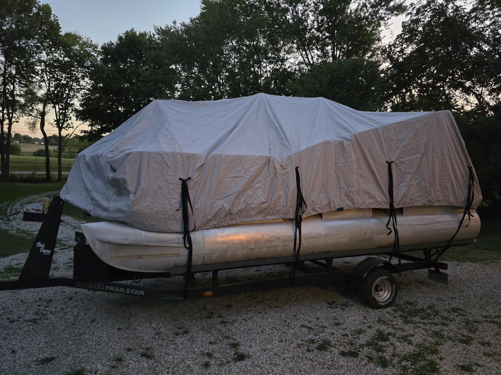 Seal Skin Covers Heavy-Duty Pontoon Boat Cover, Waterproof & UV Resistant, Fits 20'-23'L x 102