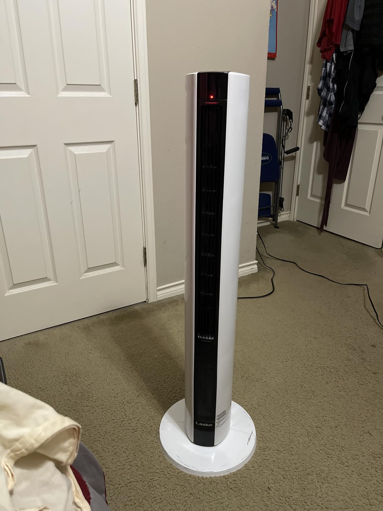 Lasko Oscillating All Season Tower Fan and Space Heater in One for Home with Adjustable Thermostat, Overheat Protection, 4 Fan Speeds, 3 Heat Settings and Remote, 42 Inches, 1500W, Gray, FH515 customer photo 1