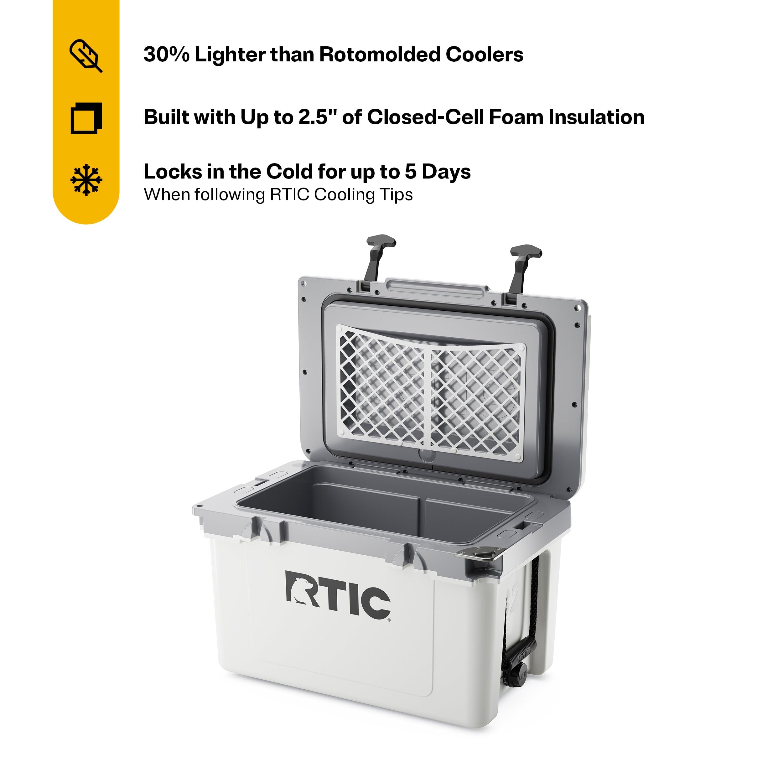 RTIC Ultra-Light 32 Quart Lightweight Hard Cooler, Insulated Portable Ice Chest 13 lbs, 48-Can Capacity, 5-Day Ice Retention, for Camping, Fishing, Beach, Boat, Picnic, Day Trip customer photo 2