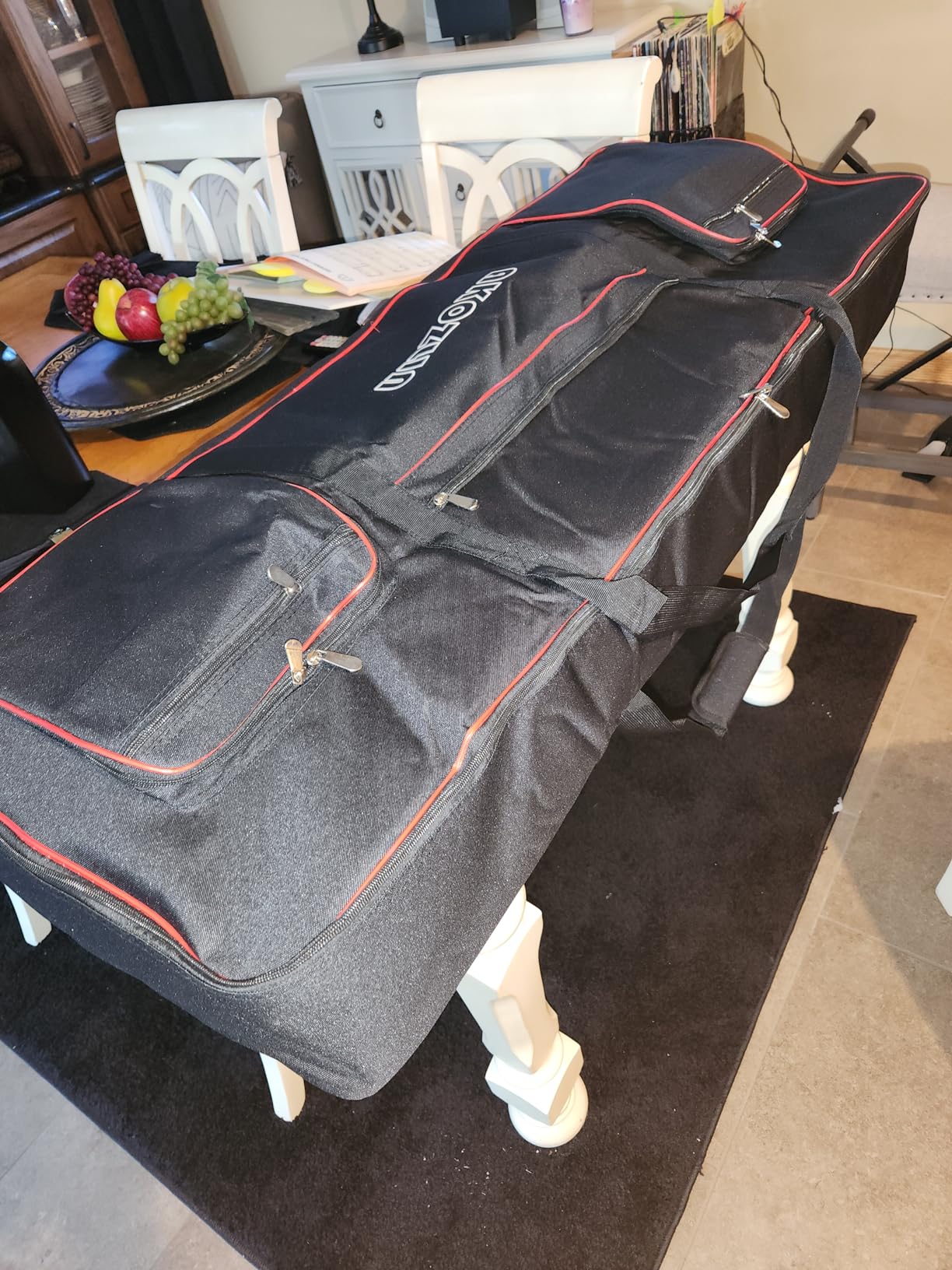AKOZLIN 88 Key Keyboard Case, Padded Piano Bag with Handle and Adjustable Shoulder Straps, Portable Piano Keyboard Case, Soft Keyboard Gig Bag with Pockets for Accessories 54.1x13.18x6.69 customer photo 1