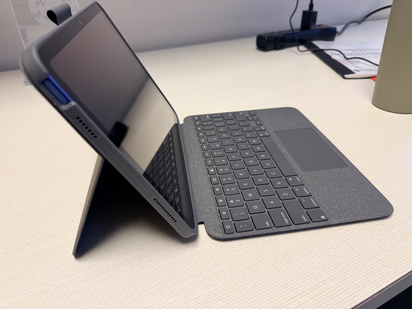 Logitech Combo Touch, Detachable iPad Keyboard Case (10th gen and A16) with Large Precision Trackpad, Full-Size Backlit Keyboard, and Smart Connector Technology - Oxford Gray customer photo 1