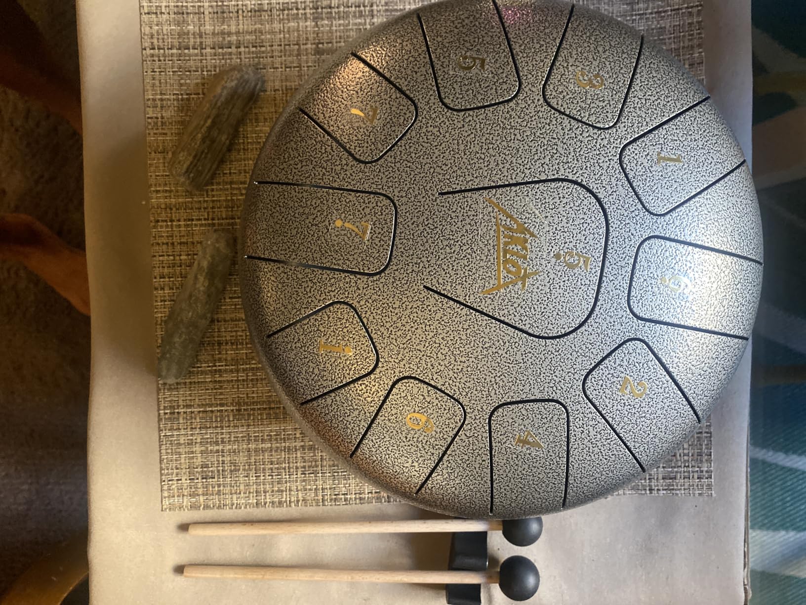 AKLOT Steel Tongue Drum - 12 Inches 13 Notes - Steel Drum- Hand Pan Drum with Music Book, Drum Mallets and Carry Bag customer photo 2