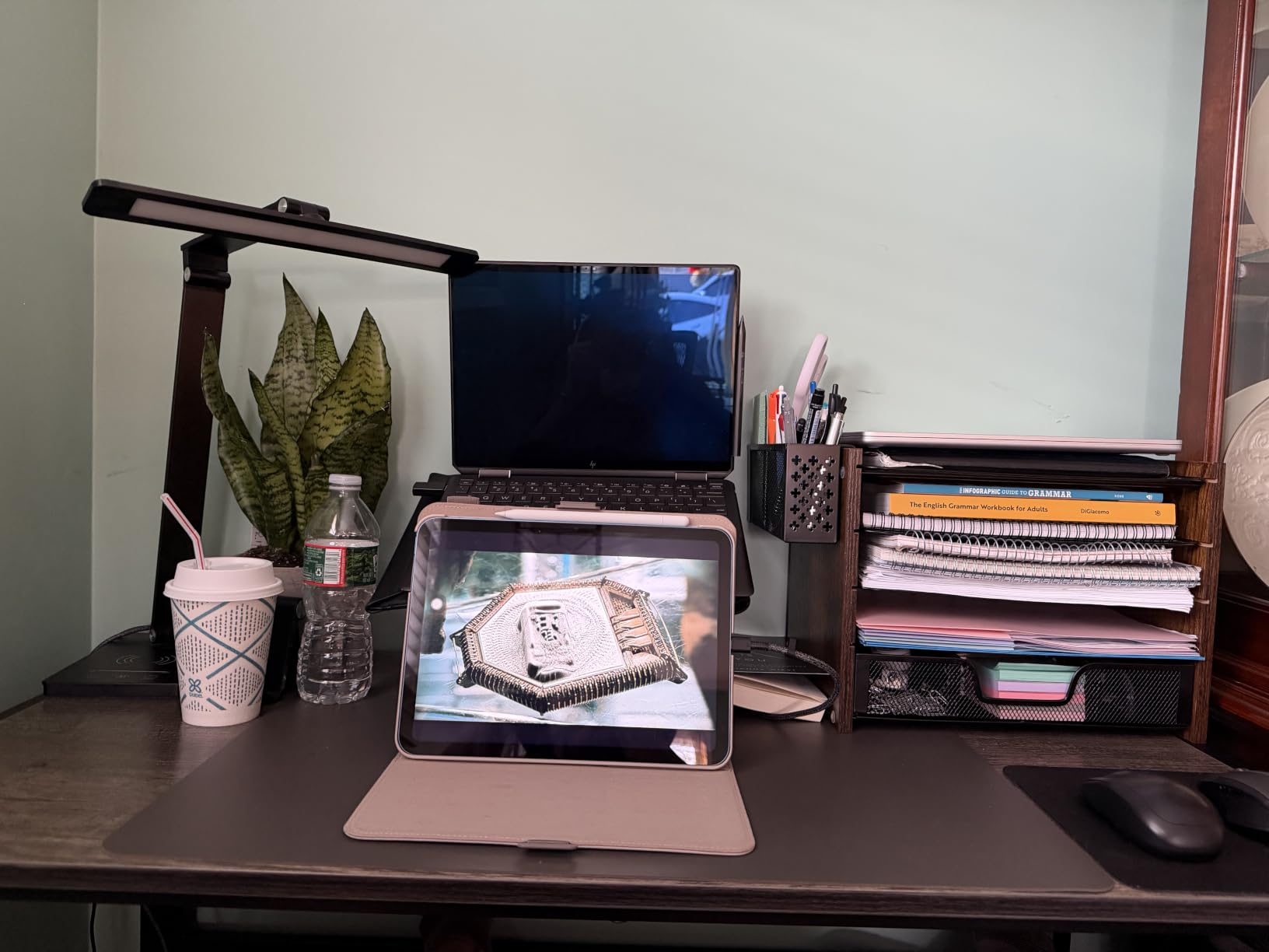 Elephance Folding Desk Writing Computer Desk for Home Office, No-Assembly Study Office Desk Foldable Table for Small Spaces customer photo 2