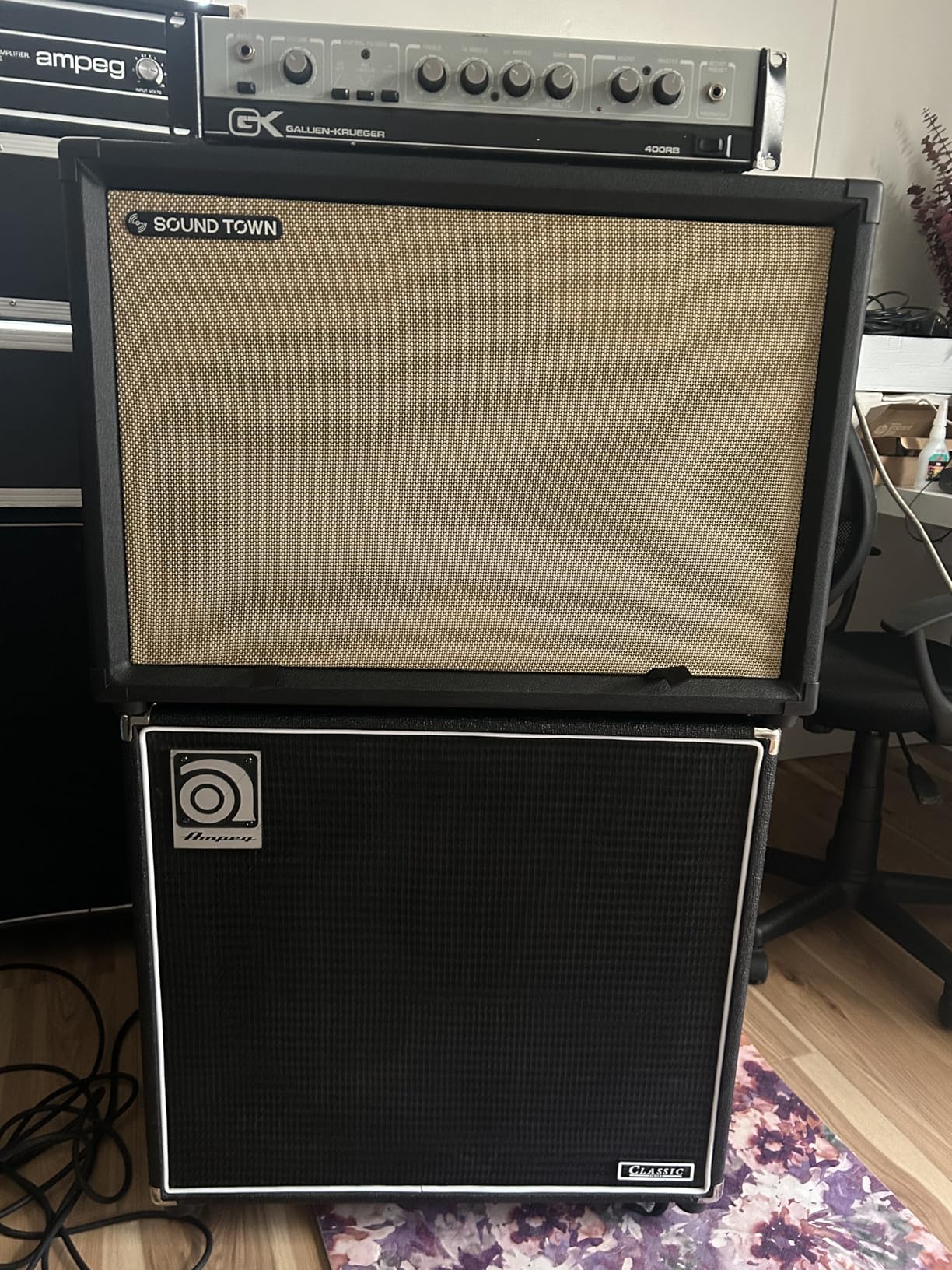 Sound Town 2 x 10 400W Bass Cabinet w/Horn, 8-ohm, 50oz Magnet, 3 Voice Coil, Birch Plywood, Black Tolex (BGC210BK) customer photo 1