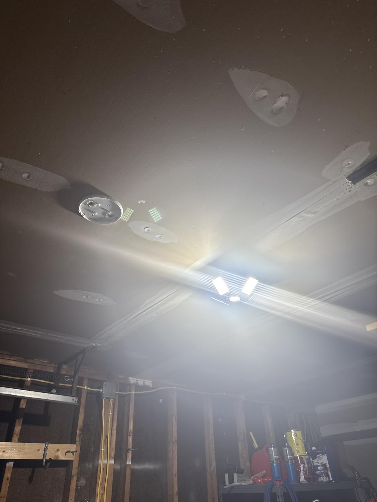 LED Garage Light, 150W Deformable Garage Ceiling Lights, 15000LM, 4 Adjustable Panels, E26/E27 Shop Lights for Basement, Barn, Workshop, High Bay Light customer photo 2