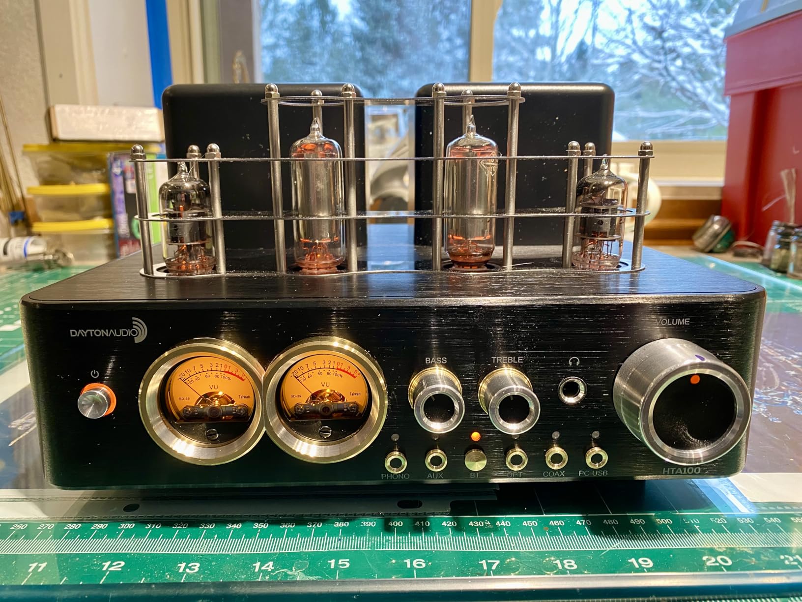 Dayton Audio HTA20 Integrated Stereo Hybrid Hi-Fi Vacuum Tube Class A/B Amplifier 20 Watts RMS customer photo 1