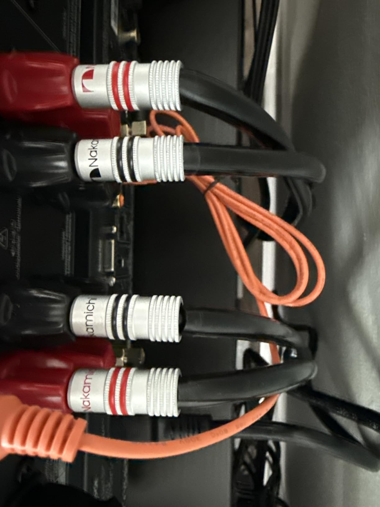 Nakamichi Excel Series 24k Gold Plated Banana Plugs with Speaker Cable Wire 99.9% OFC Braided - 12 AWG / 15 feet / 4.5m customer photo 1
