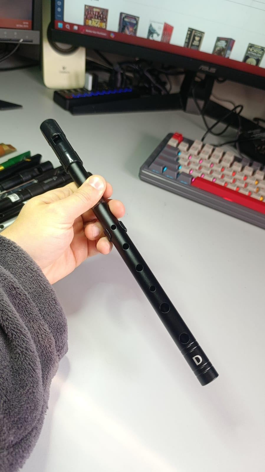 Rayzm Tin Whistle/Irish Flute, C-Key 6-Hole Aluminum Penny Whistle for Beginners (Silver) customer photo 2