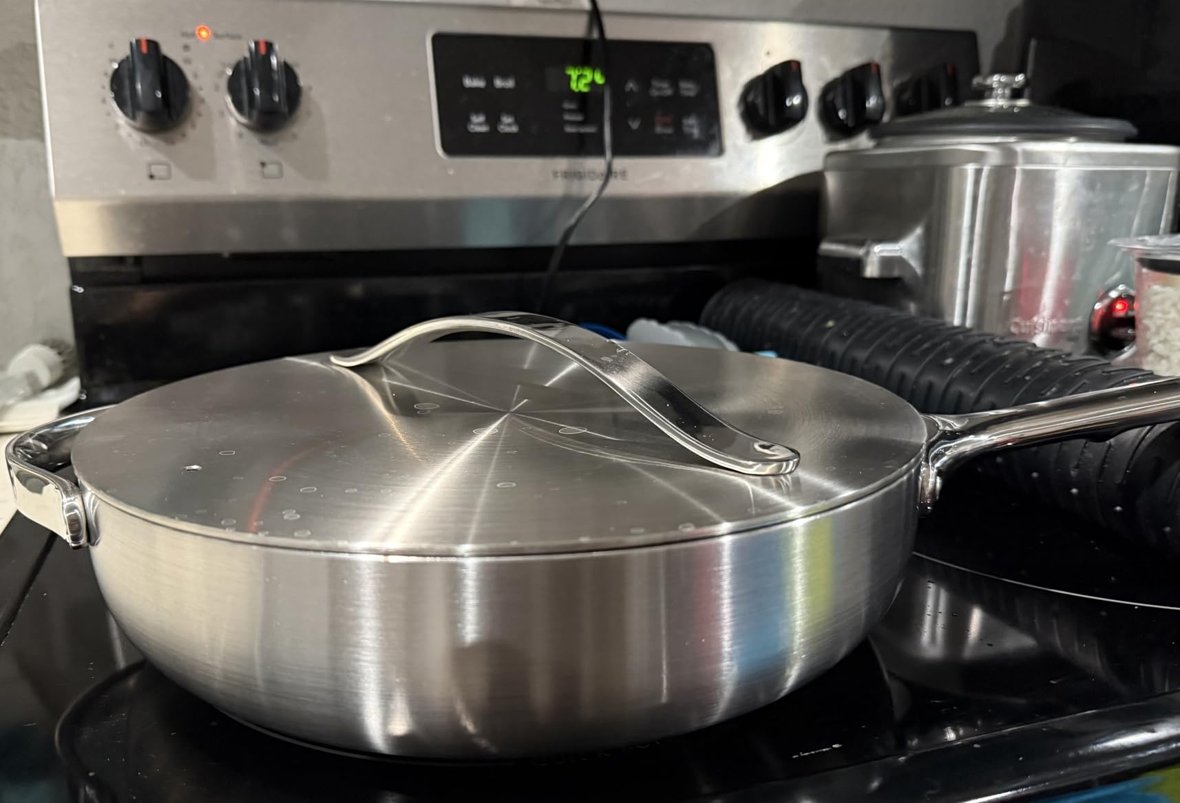 Caraway Stainless Steel Cookware Set - 12 Piece 5-Ply Stainless Steel Pots and Pans Set - Includes Fry, Sauce, Sauté Pan, Dutch Oven, and Space-Saving Storage - Non Toxic, PTFE & PFOA Free customer photo 2