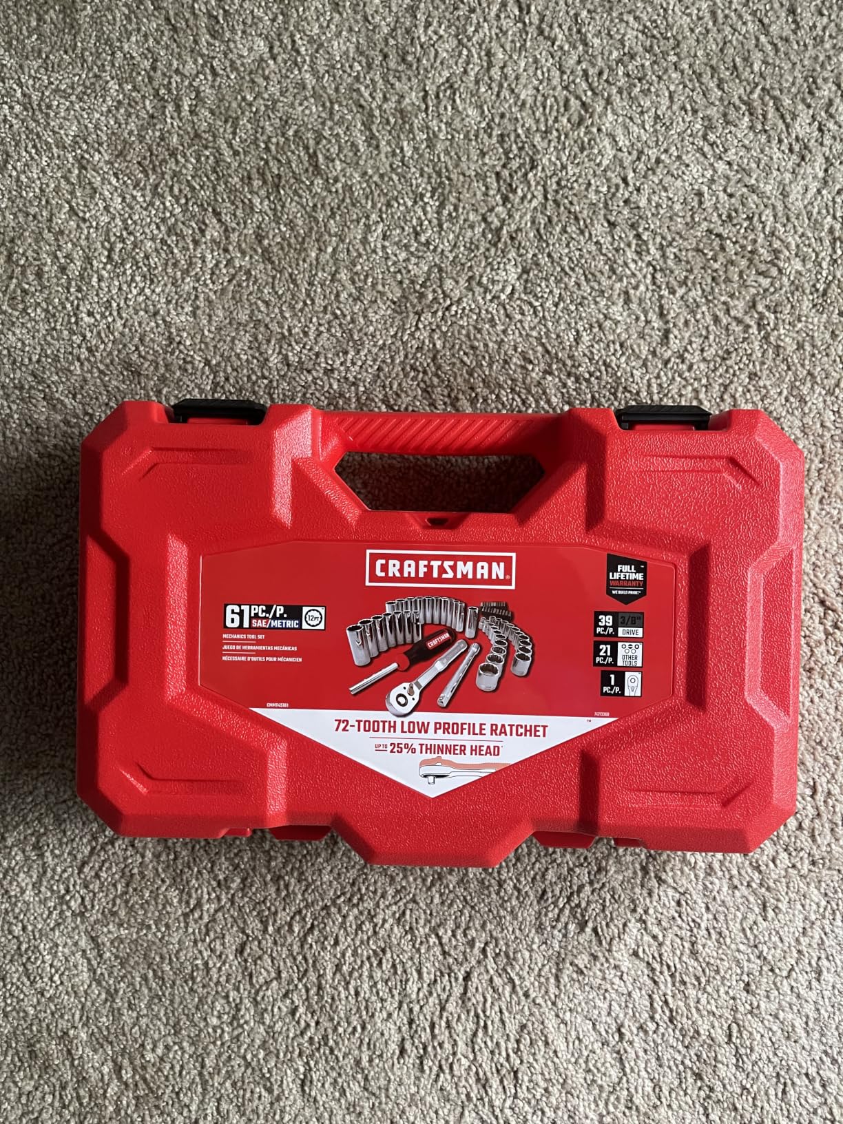 Craftsman Mechanics Tool Set, 3/8 Inch Drive, 61 Piece (CMMT45161) customer photo 2