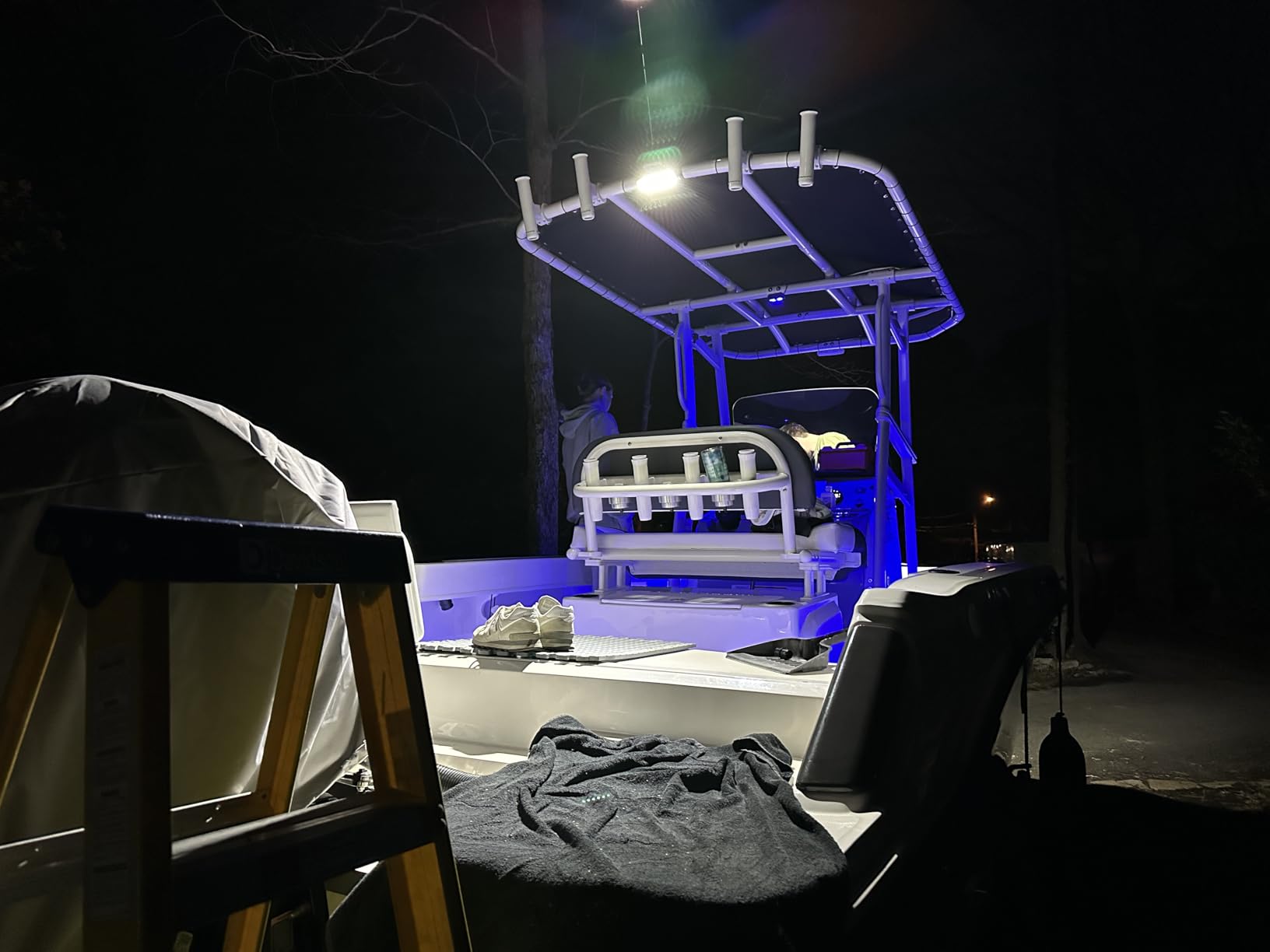 RVZONE Waterproof Led Boat Lights, 18W LED Spreader Lights 1200LM 120 Degree Flood Light, 6.3in Deck Dock Marine Led Lights Bar, Pack of 2, White Housing customer photo 2