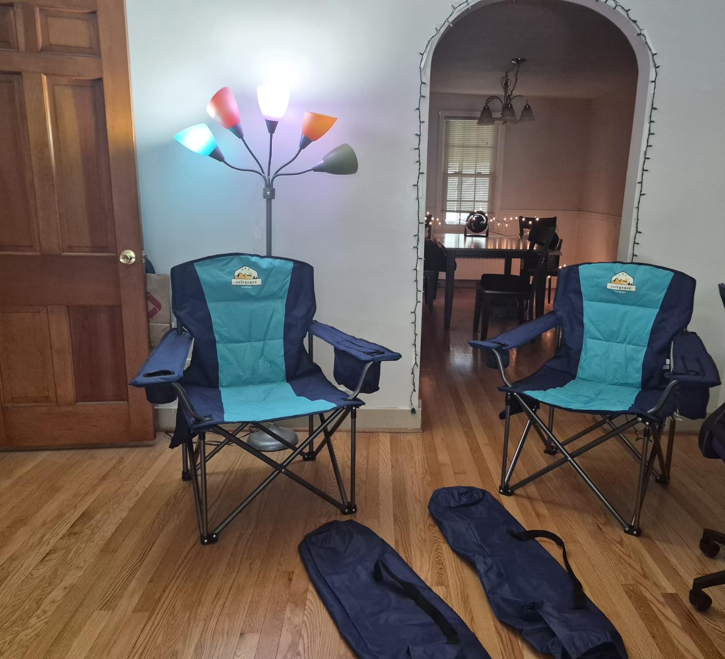 Colegence Oversized Heavy Duty Camping Chairs 2 Pack, 450 LBS Support Extra Wide Folding Portable Outdoor Chair with Cooler Bag, Cup Holder & Armrests for Camping, Beach, Tailgating, Sports, Black customer photo 2