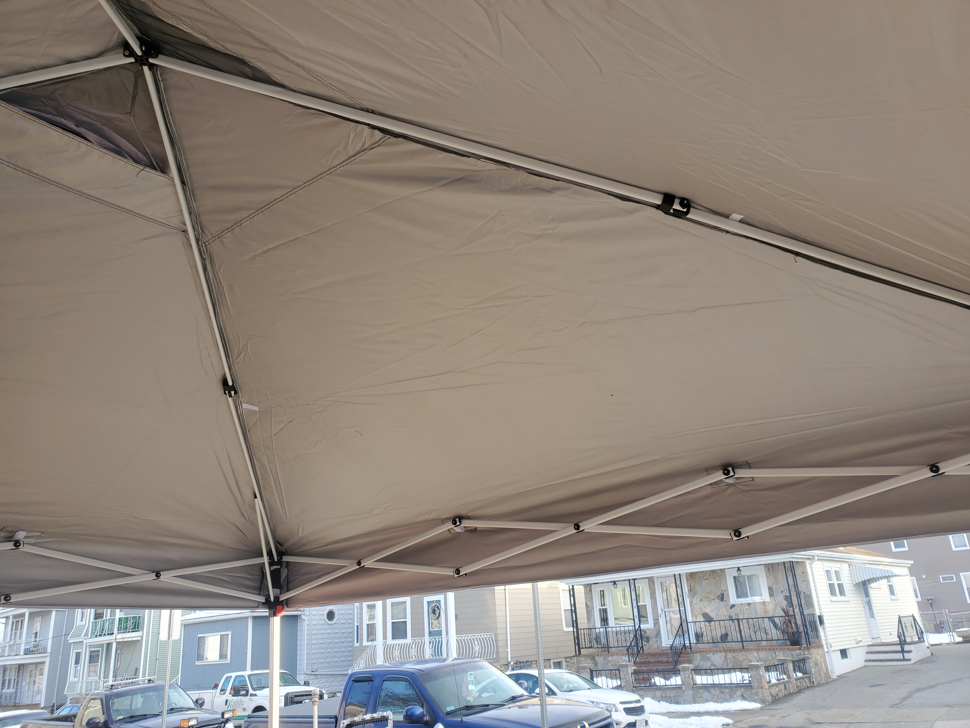 ABCCANOPY 10x10 Pop Up Canopy Tent, Easy Setup Instant Shelter with Wheeled Bag, Heavy Duty Outdoor Canopy for Beach, Market, Backyard, UV Protection, Outdoor Weather Protection (White, 10x10) customer photo 1