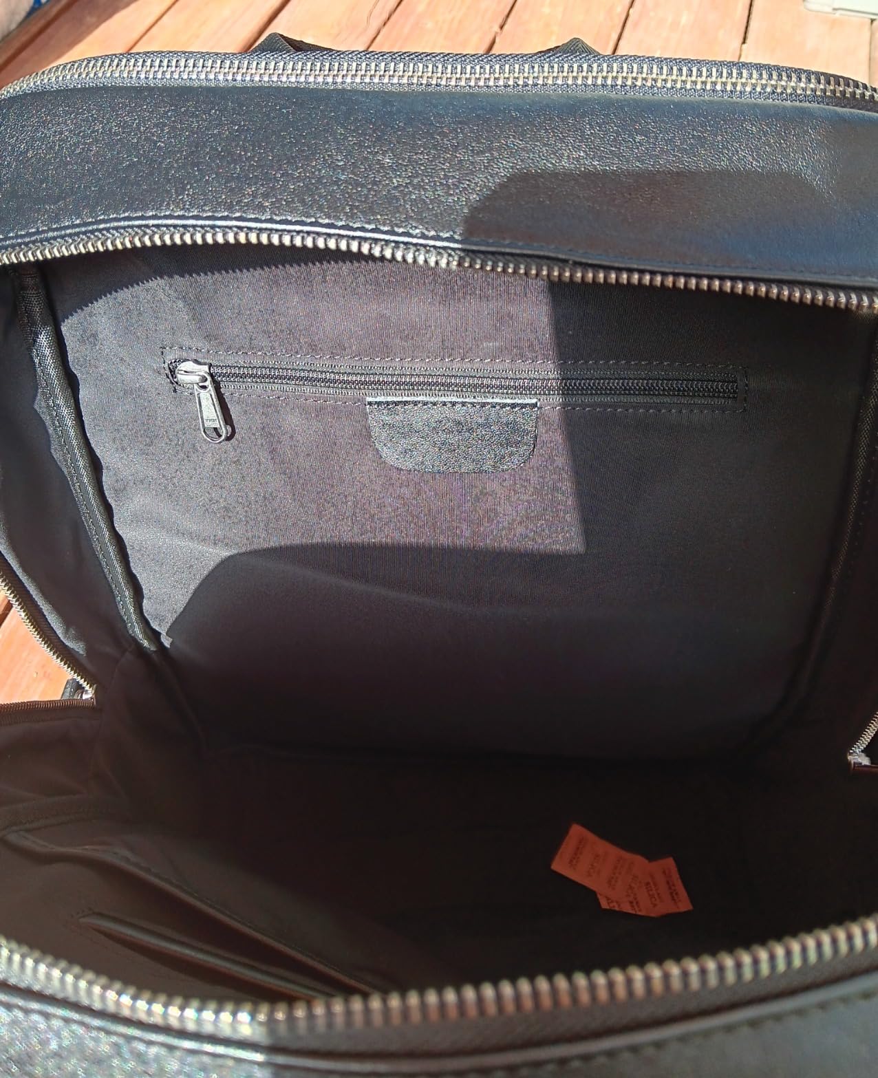 Colins Keirs Large Black Leather Backpack for Men, Minimalist Luxury Executive Computer Backpack, 17.3 Inch Genuine Leather Laptop Backpack customer photo 2