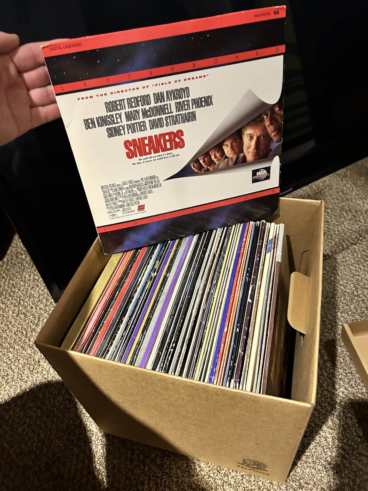 Vinyl Record Storage Box - Moving Box with Handles and Lids - Sturdy Cardboard Crate for Vinyl storage - Holds Up to 60 Records or LPs - Set of 4 Boxes (Kraft) customer photo 1