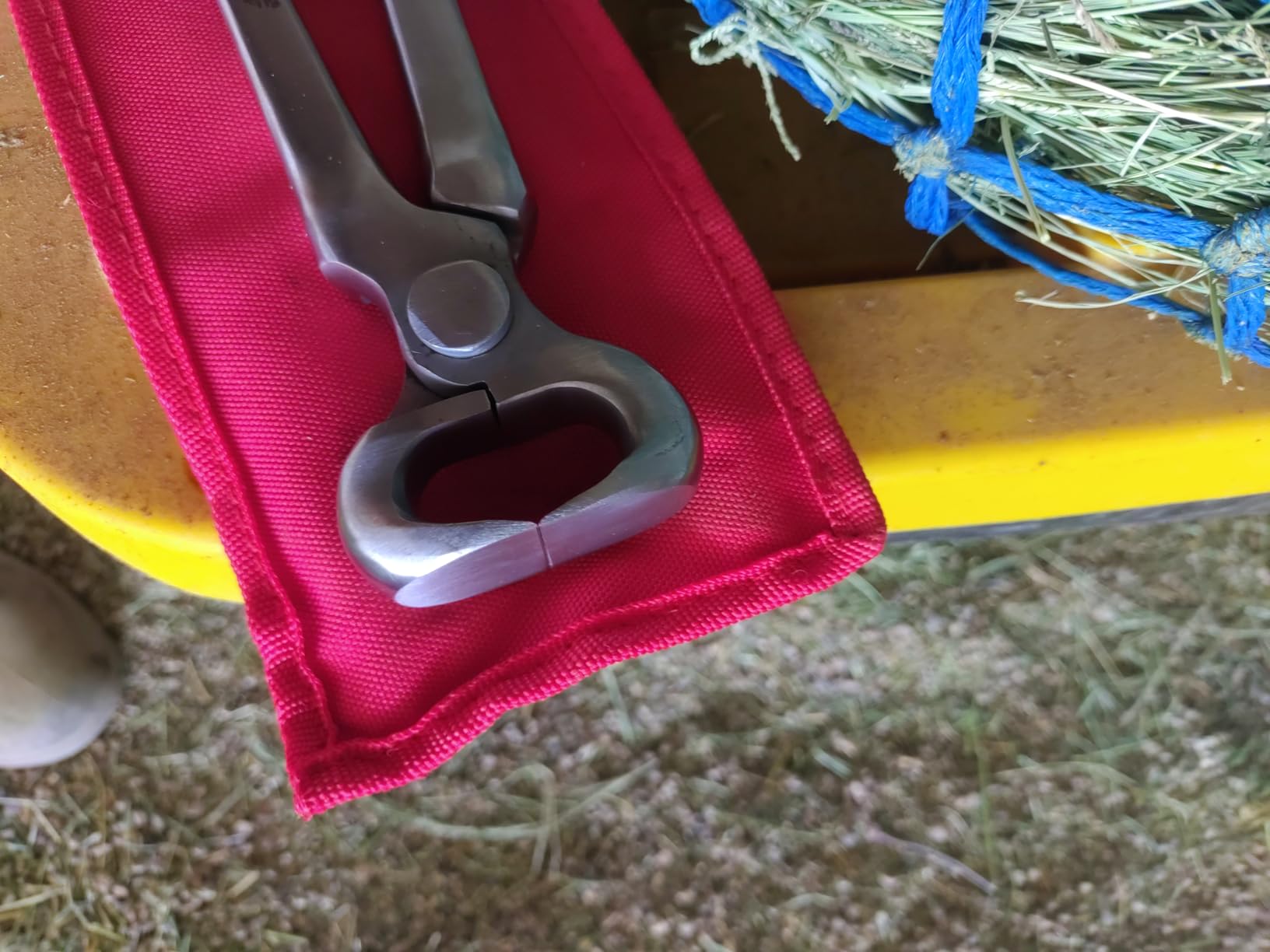 Equine Care Professional Hoof Nippers for Horses - Drop-Forged Heat-Treated Chrome Vanadium Steel Farrier Tool, 14 Inch customer photo 2