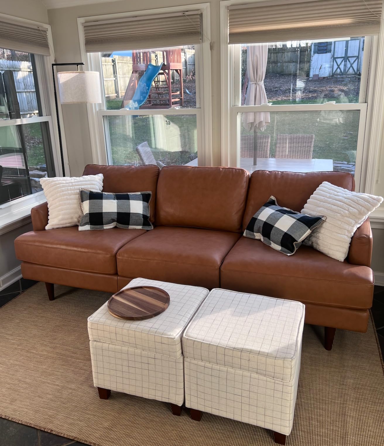 Valencia Mary Leather Couch 93