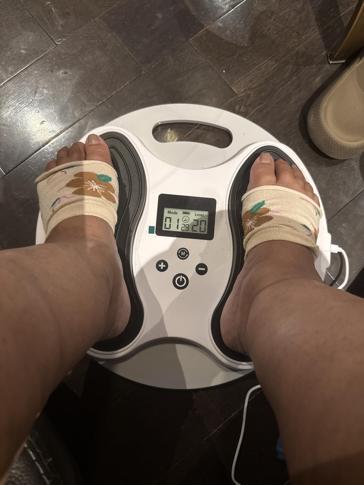 EMS Foot Massager for Neuropathy with 4 TENS Unit Muscle Stimulator Pads | Dancespot NMES Foot Stimulator for Neuropathy Feet Nerve FSA Eligible Electric Foot Massager for Circulation and Pain Relief customer photo 1