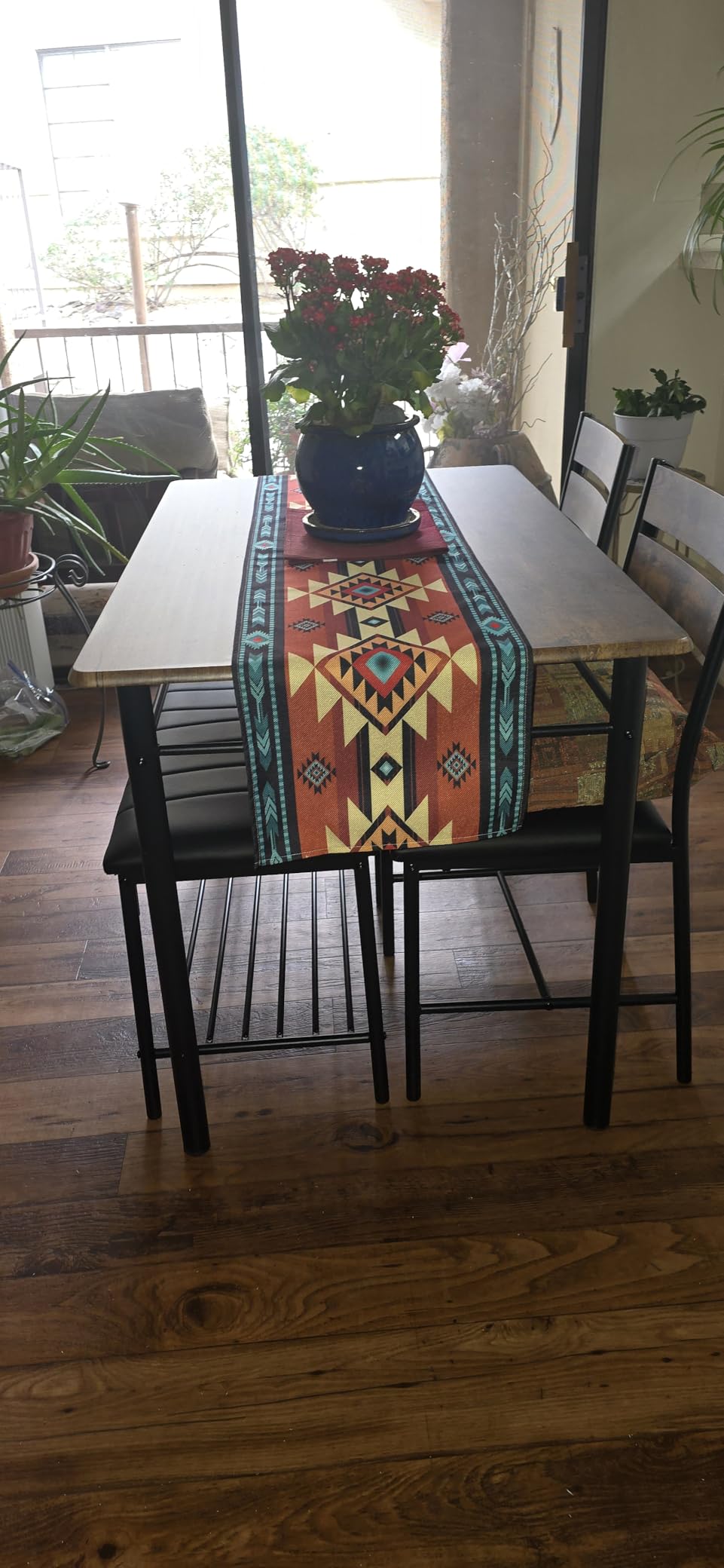 IRONCK Dining Table Set for 4, Kitchen Table with Upholstered Bench and 2 Chairs, Kitchen Table and Chairs Set for Small Space, Apartment, Rustic Brown customer photo 2