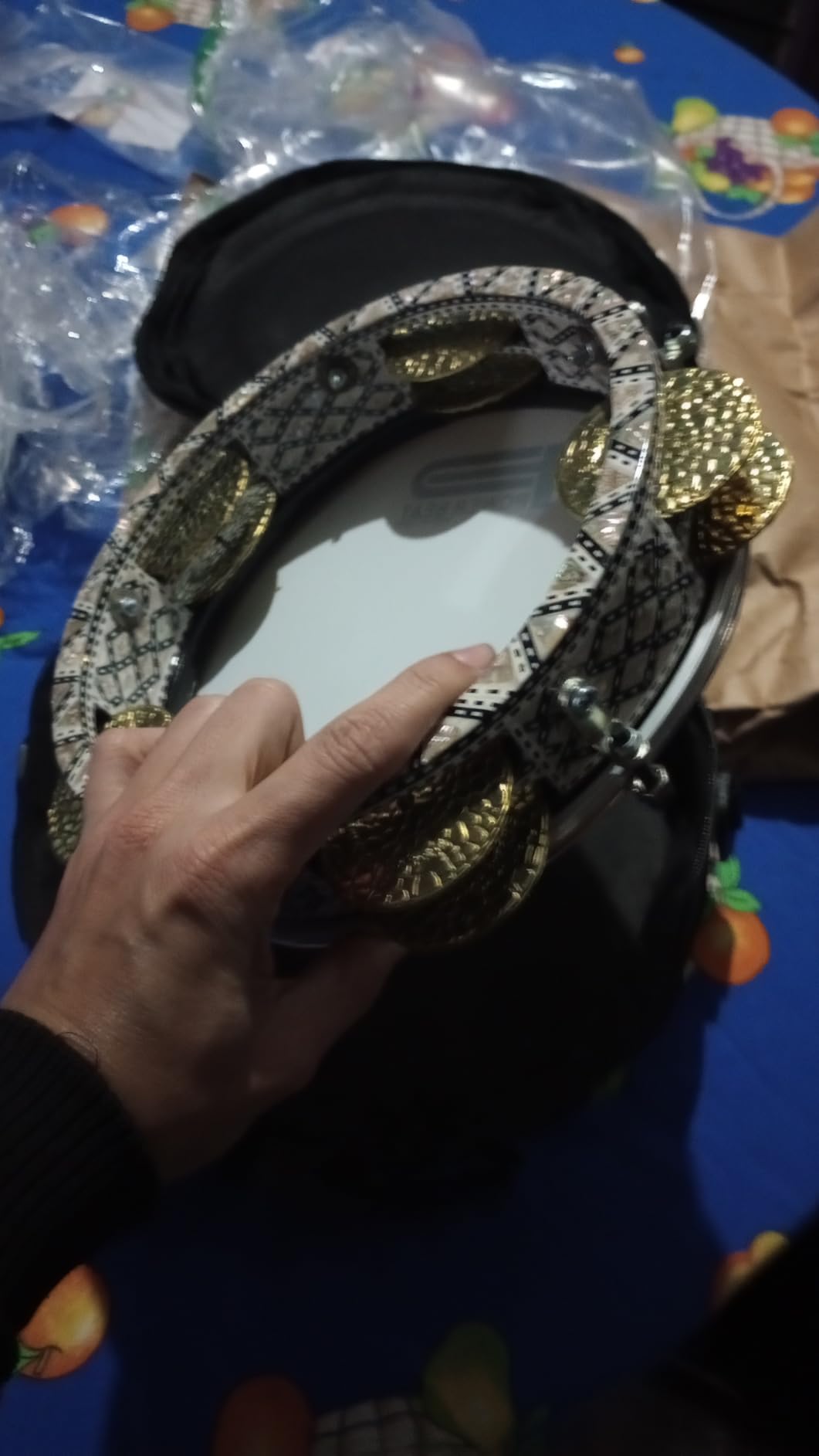 Pro Riq, Tambourine Mosaic Drum darbuka inlaid mother of pearl By FAMA customer photo 1