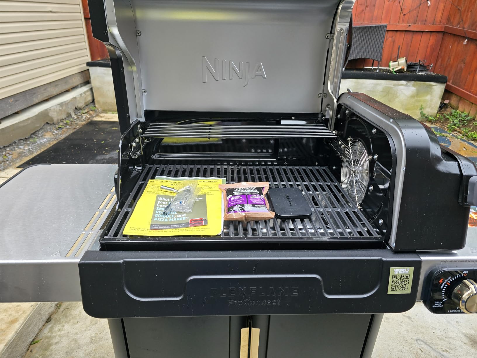 Ninja FlexFlame Grill and Smoker, Electric and Propane, 5-in-1 Cooking System, 3 Burner, Digital Control, Griddle, Pizza Maker, PG301 customer photo 2