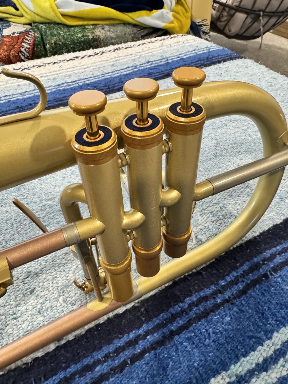 FH8390 Flugelhorn Jazz Model with 155mm Brass Bell 3rd Valve Trigger Nickel Silver Slides Matte Finish Light Case Mouthpiece for Intermediate Players High School Band customer photo 1