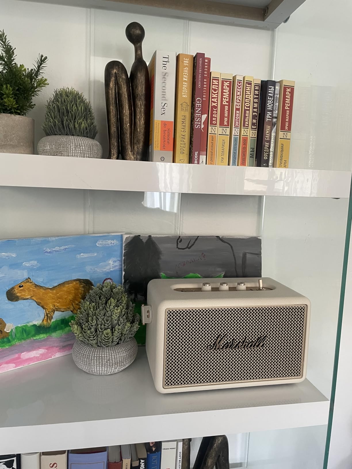 Marshall Kilburn III Portable Bluetooth Speaker - Black and Brass | Loud Stereo Sound with Bass and Treble Controls | 50+ Hr Playtime | Designed for Indoors and Outdoors | 3.5 mm Aux Input customer photo 2