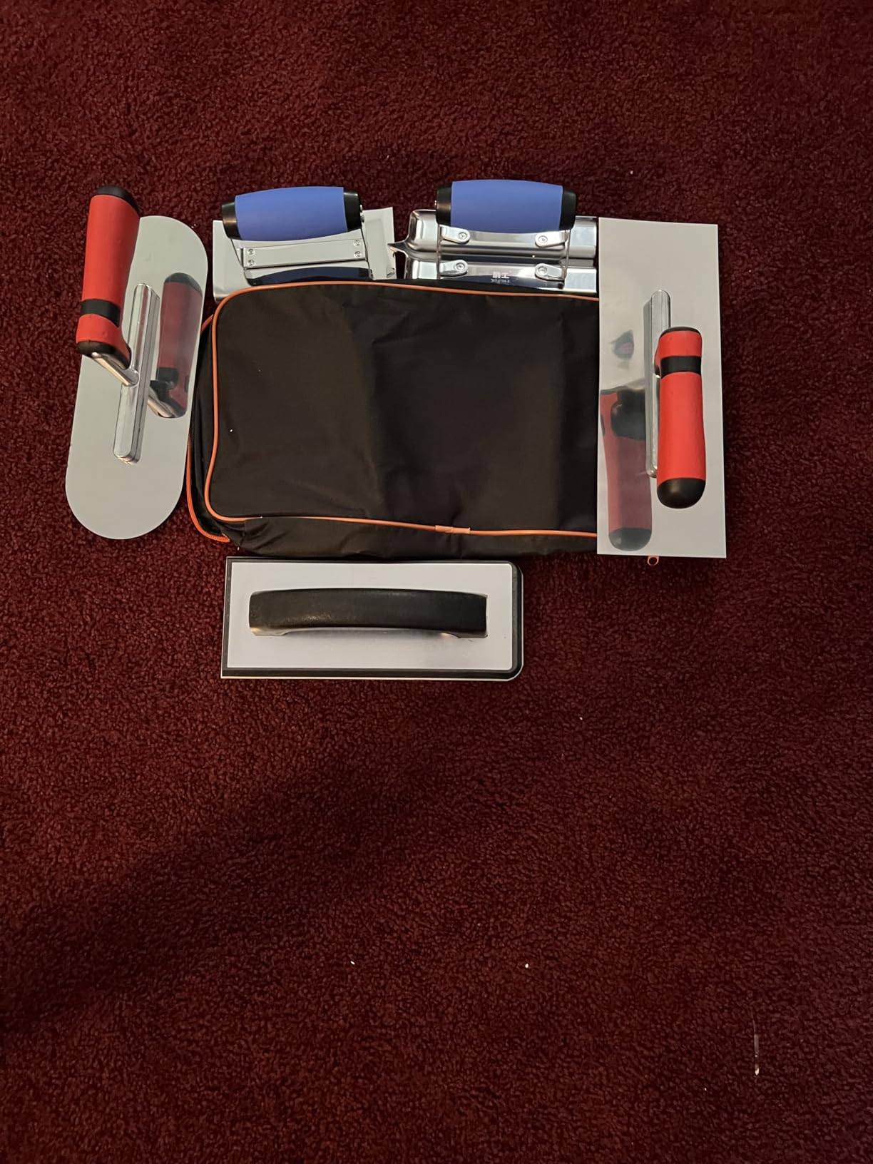 MorningRo 6pcs Concrete Hand Tools Set Masonry Tools Includes Stainless Steel Concrete Hand Edger, Groover, Wood Float, Finishing Trowel, Pool Trowel and Tool Bag for Cement Beginner Kit customer photo 2