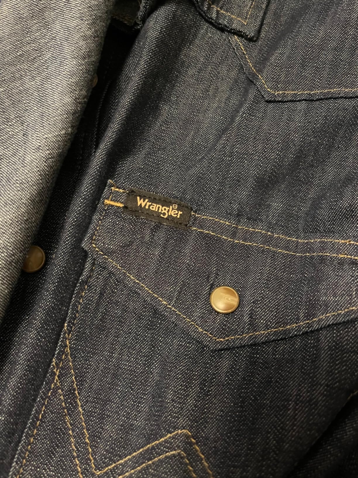 Wrangler Men's Iconic Denim Regular Fit Snap Shirt customer photo 1