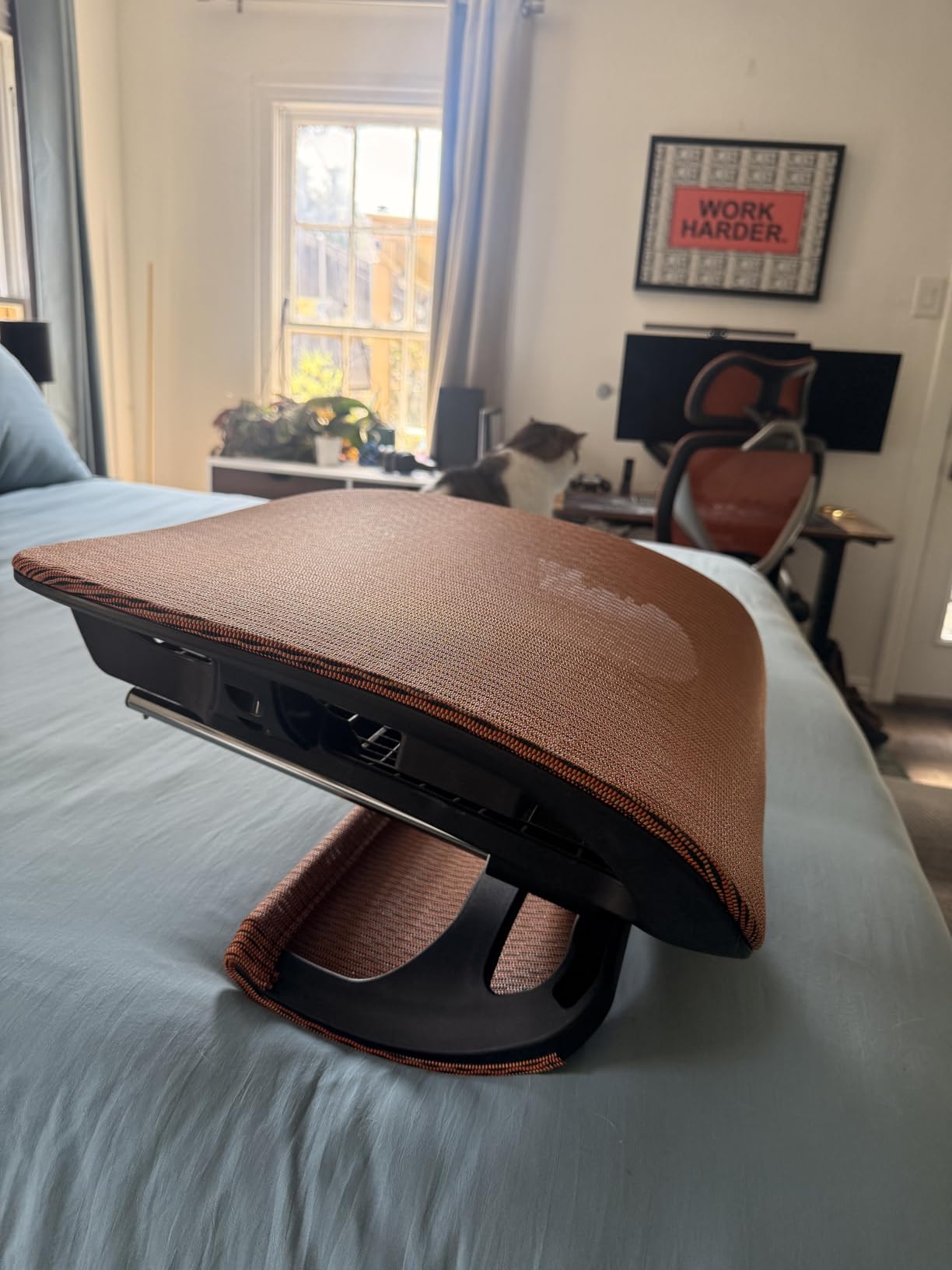 ELABEST X100 Ergonomic Office Chair with Footrest, Big and Tall Home Desk Chair with 5D Flip-Up Arms, Adjustable 3D Lumbar Support, High Back Rolling Computer Chair, Swivel Mesh Chairs (Library Oak) customer photo 2