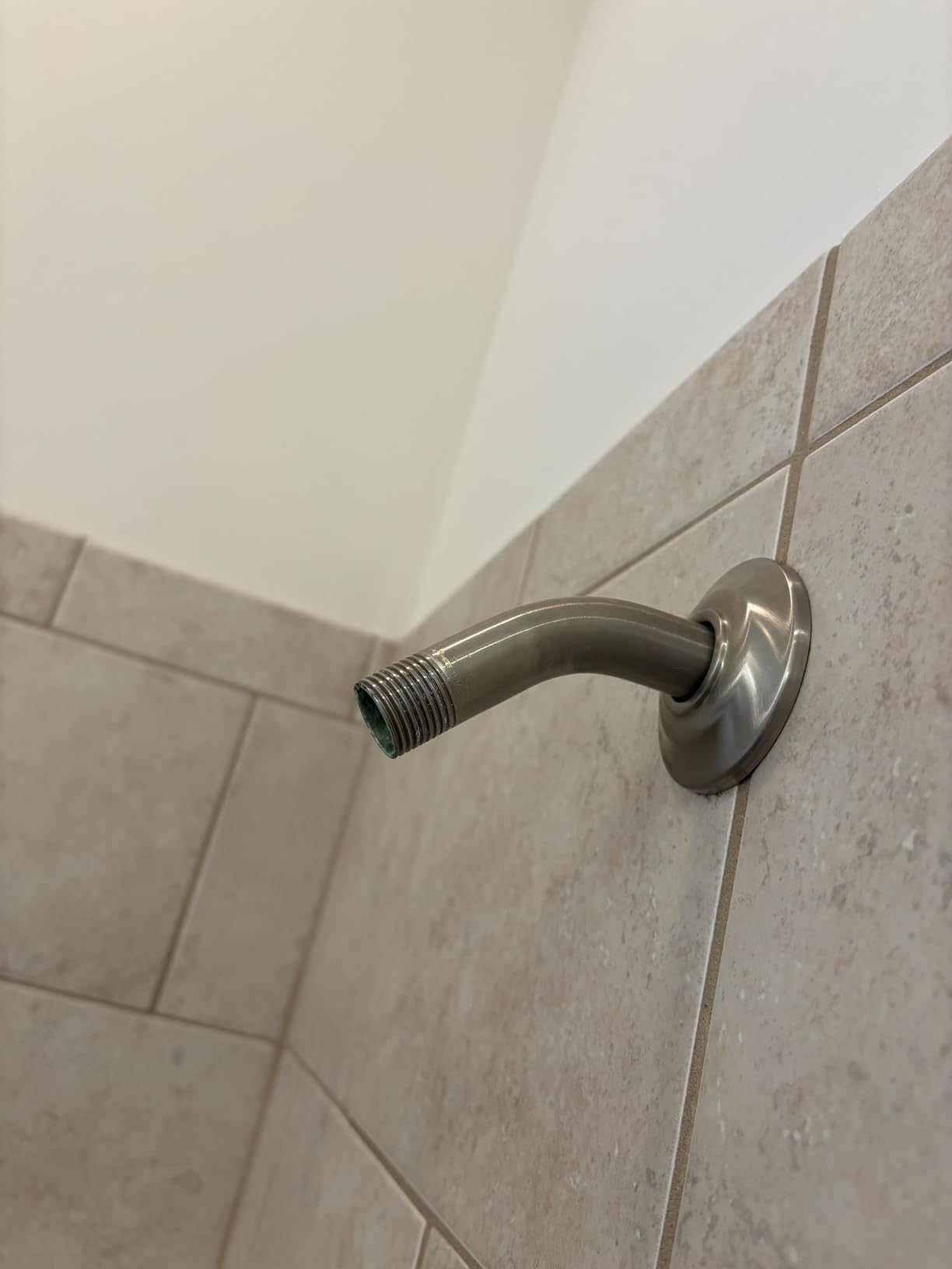 G-Promise 18 Inch Shower Head Extension Arm, Solid Brass Height & Angle Adjustable Extender, Rise or Lower Rainfall and Fixed Shower Head (Chrome) customer photo 2