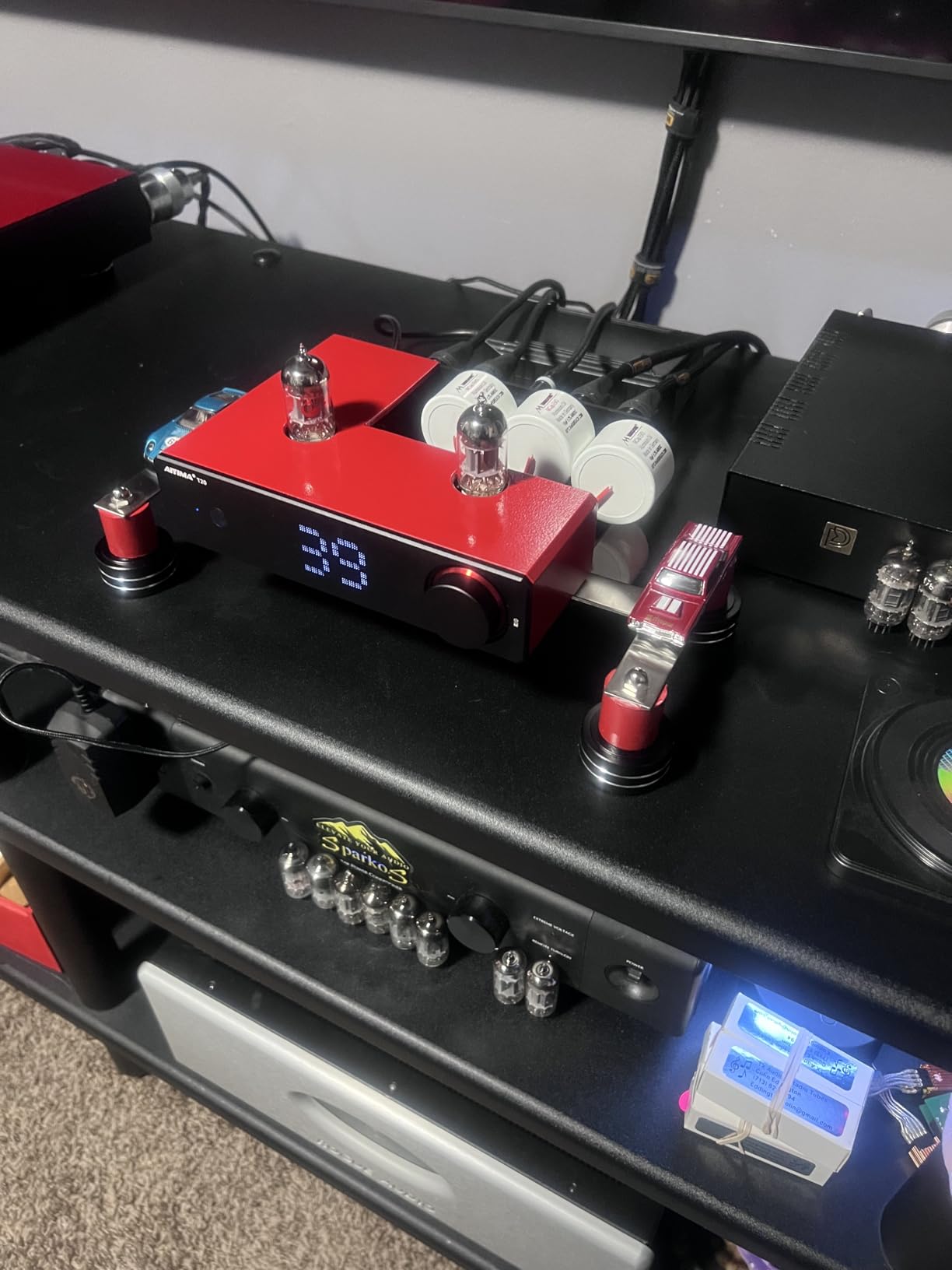 AIYIMA T20 Fully Balanced Tube Preamp for Home Audio - ECC83 Tube Design, Swappable Op-Amps & Tubes, XLR/RCA Inputs/Outputs, Pre-Amp for 2 Channel Stereo Hi-Fi Amplifier & 2.1 Theater Setup customer photo 1