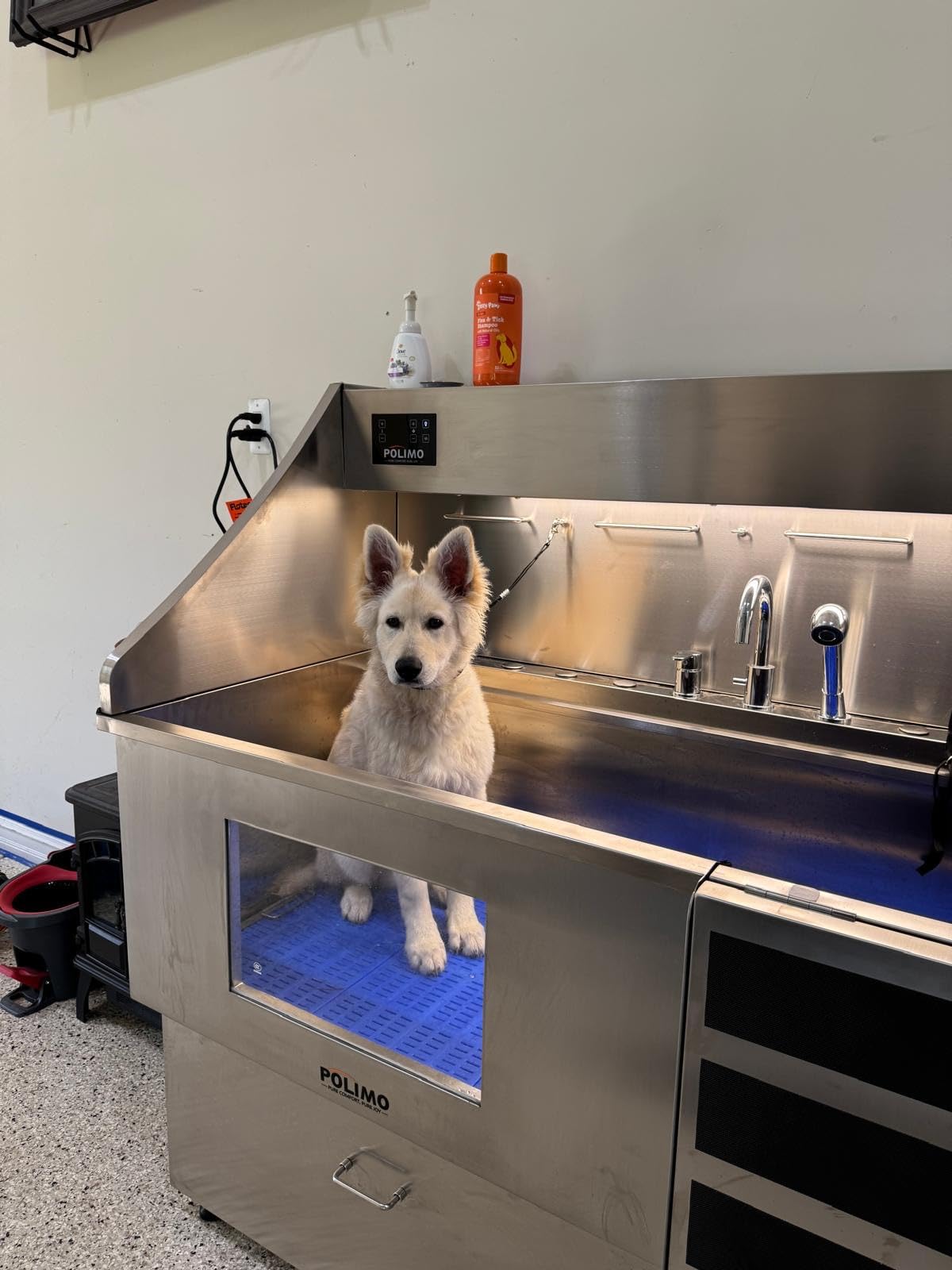 POLIMO Dog Washing Station with Built-in Pet Dryer and LED Display 50