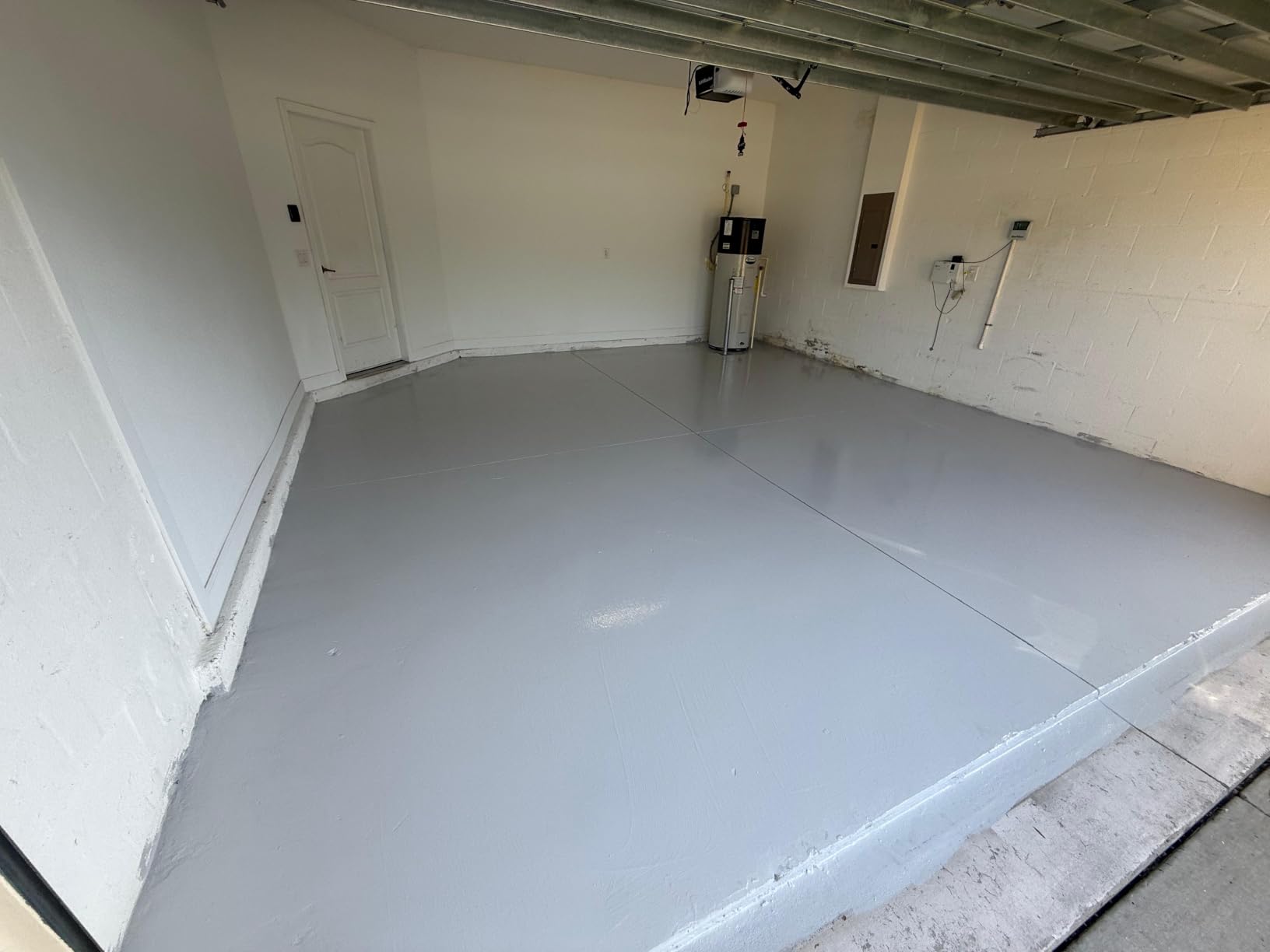 YOA Concrete Garage Floor Paint, Acrylic Resin Coating, 1 Gallon Medium Gray | Suitable for Indoor Outdoor Garage, Basement, Factory, Scratch Resistant, Low VOC, Ready to Use customer photo 1