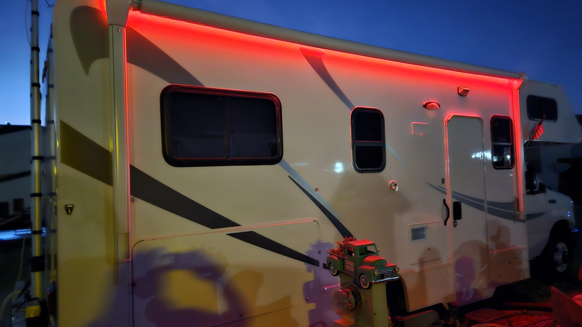 16.4FT RV Awning Lights with App / Remote Control, 12V Camper LED Light Strip with Music Sync, IP65 Waterproof Underglow LED Light Kit for Motorhome, Travel, Trailers, Outdoor Camping, Party BBQ customer photo 1