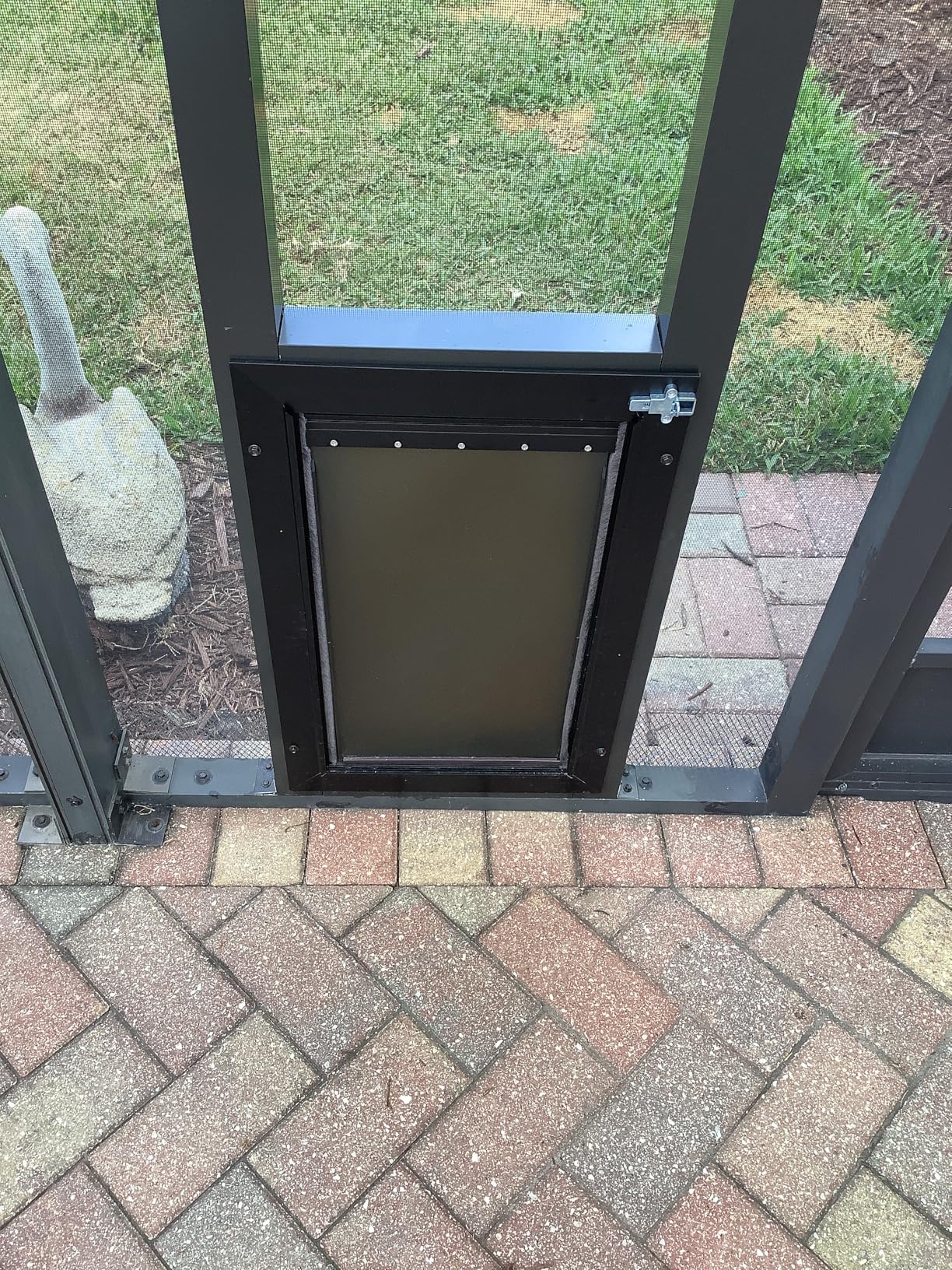 All Aluminum XL Dog Door for Exterior Door, Extra Large Dog Door, Heavy Duty Pet Door, Double Magnetic Flaps, Thermal Tnsulation, Energy Efficient, Sliding Lock Panel (Pets Up to 220Lb) customer photo 2