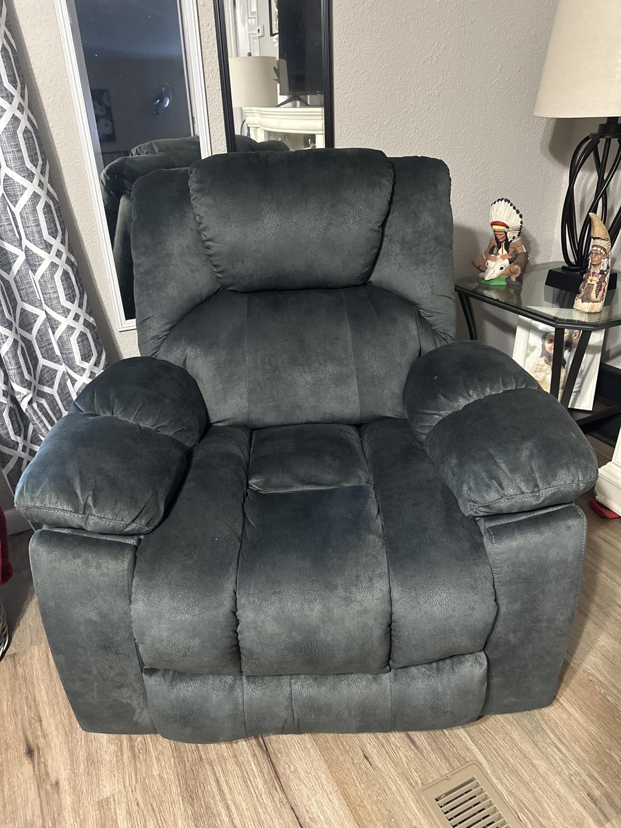 CANMOV Large Power Lift Recliner with Massage and Heat for Elderly, Heavy Duty Lift Recliner for Seniors with USB Port, 2 Hidden Cup Holders (Camel Brown) customer photo 1