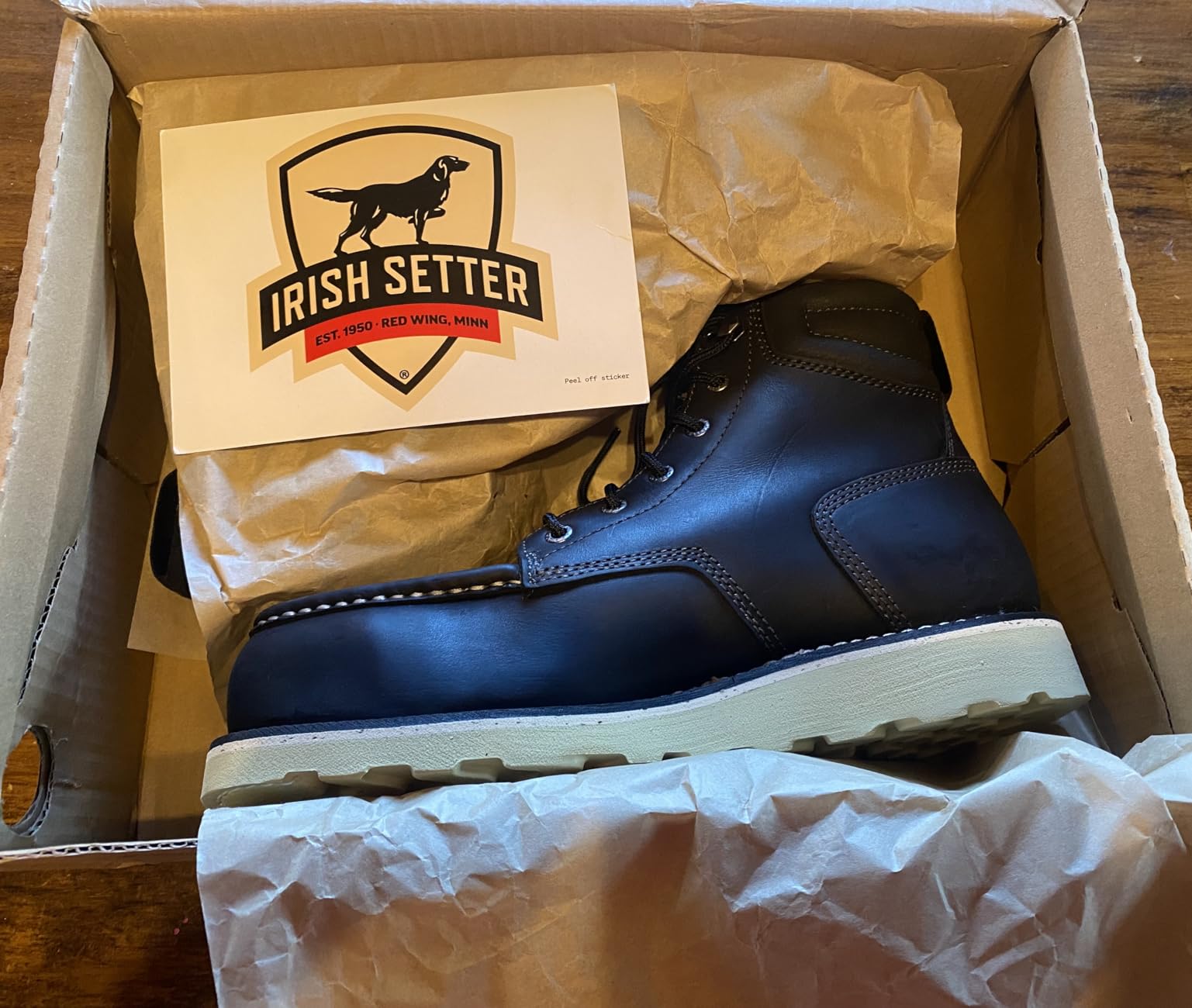 Irish Setter, Pipestone, Unisex, Steel Safety Toe, Full Grain Leather, Work Boot customer photo 1