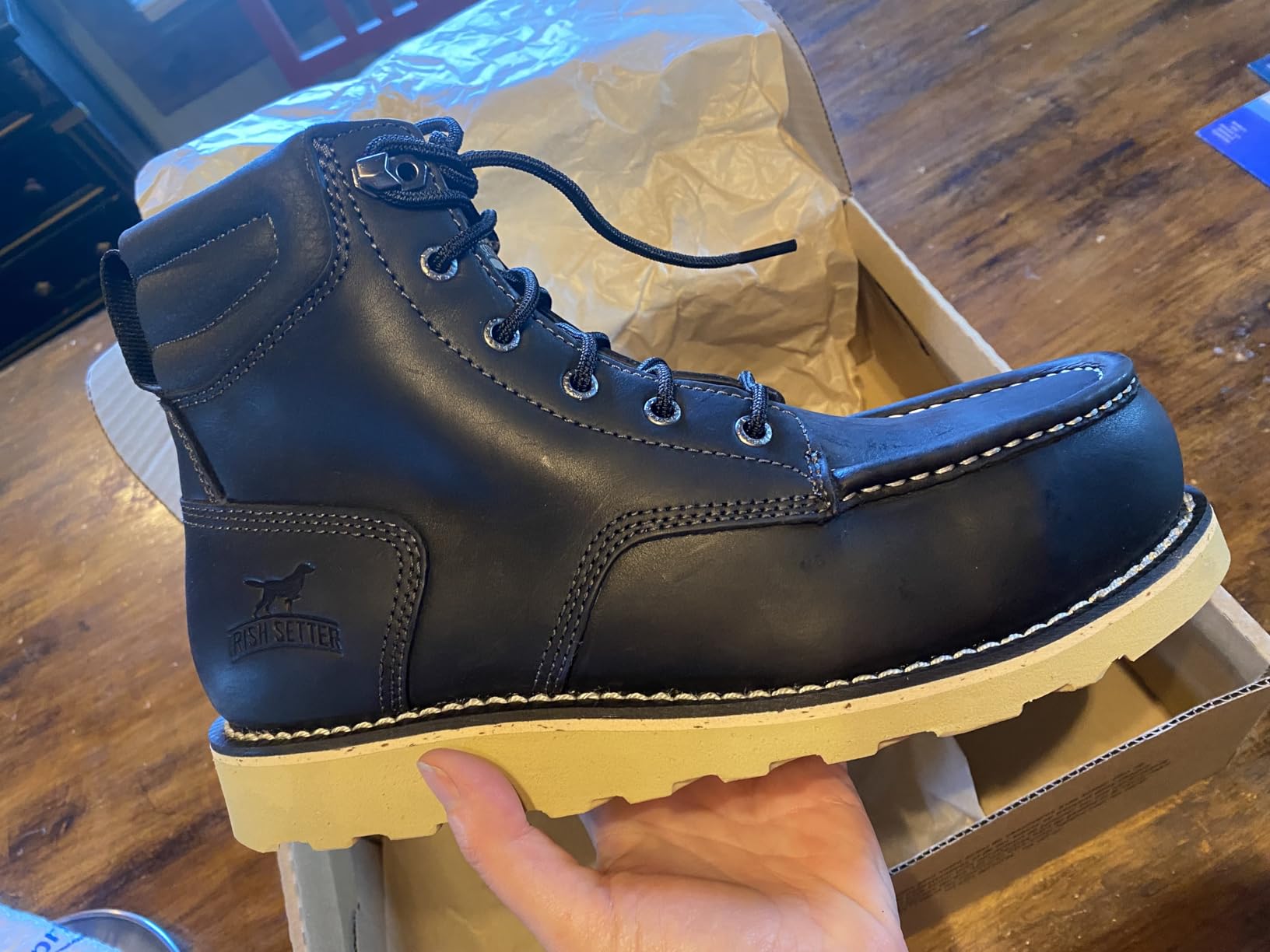 Irish Setter, Pipestone, Unisex, Steel Safety Toe, Full Grain Leather, Work Boot customer photo 2