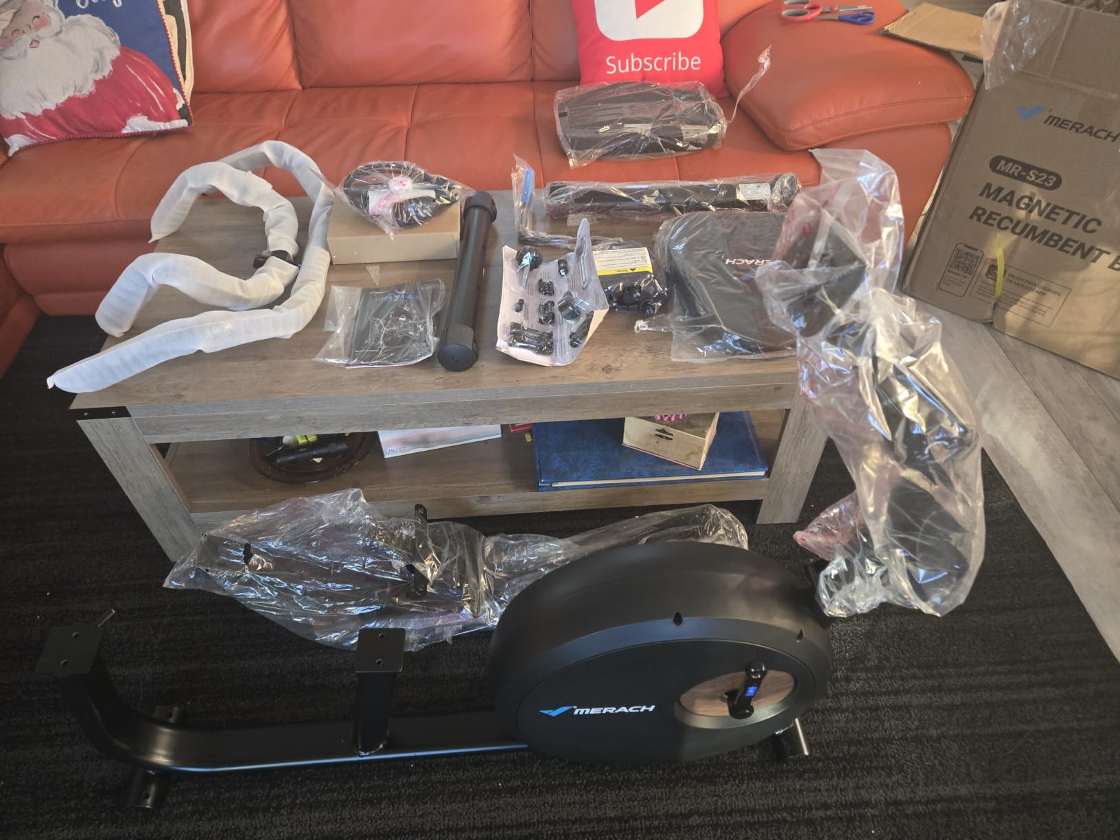 MERACH Recumbent Exercise Bikes for Home with Smart Bluetooth Equipment Exercise Bikes App, LCD, Heart Rate Handle Stationary Bikes for Home, Magnetic Recumbent Exercise Bike for Seniors Gym S08/S23 customer photo 2