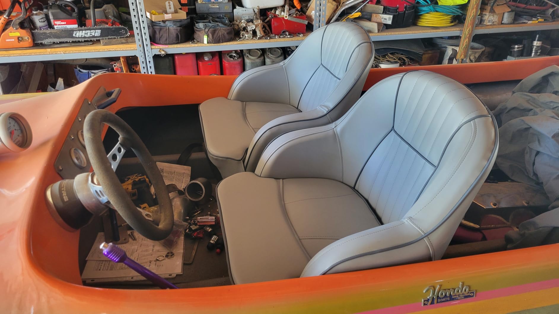 Pontoon Captain Seat Marine Boat Bucket Seats Low Back Captains Chair with Armrest customer photo 1