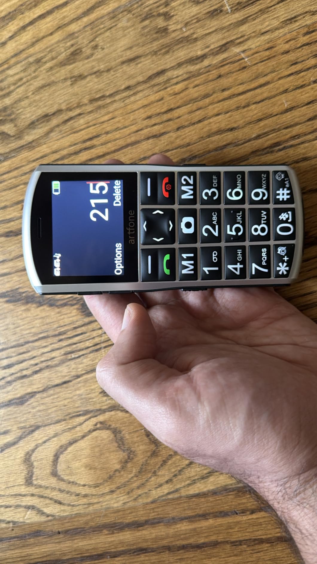 artfone A400 Big Button Cell Phone for Seniors, 4G LTE Unlocked, SOS Button, 2MP Camera, Charging Dock, Speed Dial, Volume Boost, Large Fonts, Voice Time - Silver customer photo 1
